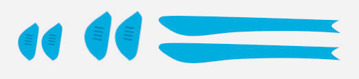 Set Pad&Tips Spinair 56/57 Azure