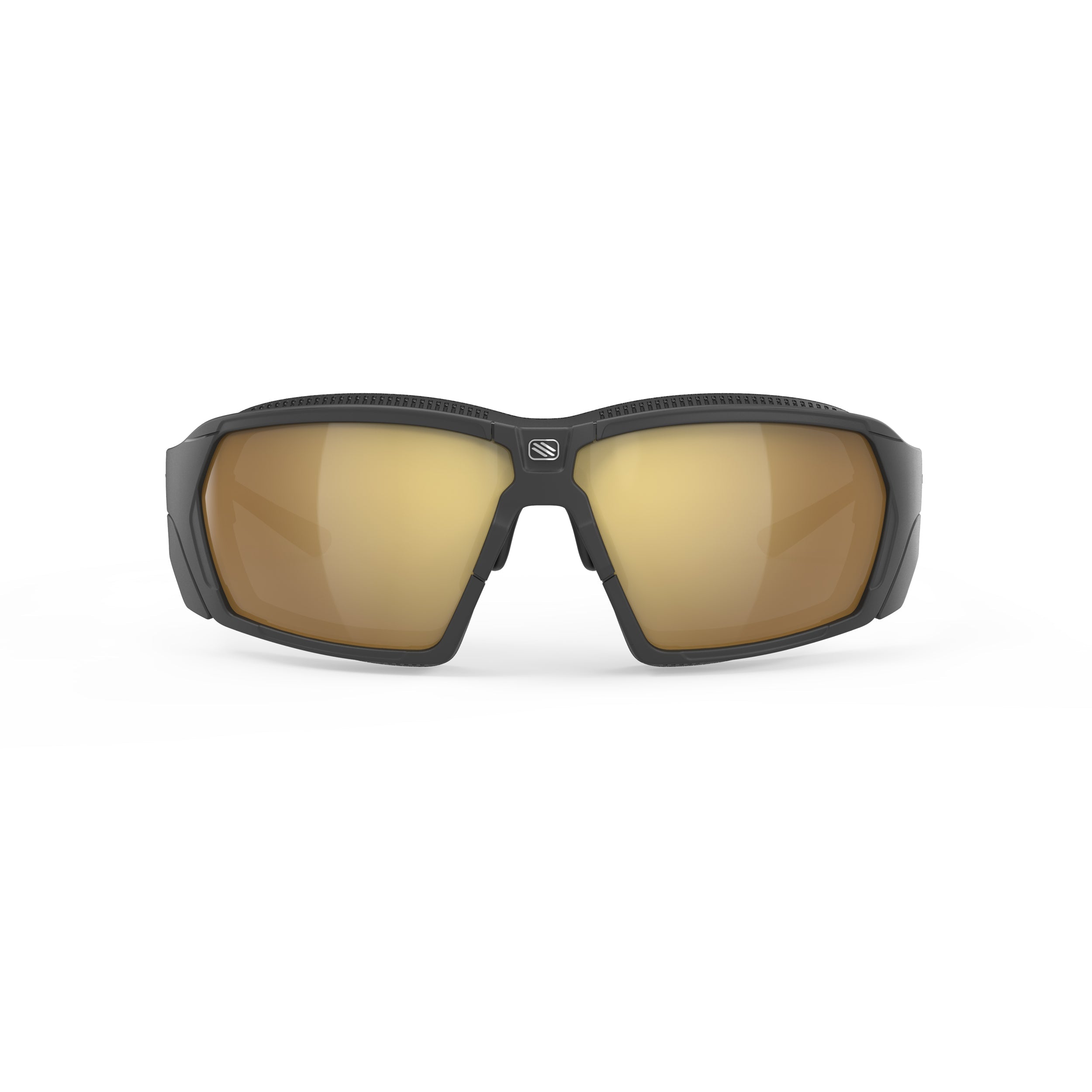 Rudy Project Agent Q Black Matte photochromic laser crimson performance sunglasses – front view, alternate angle
