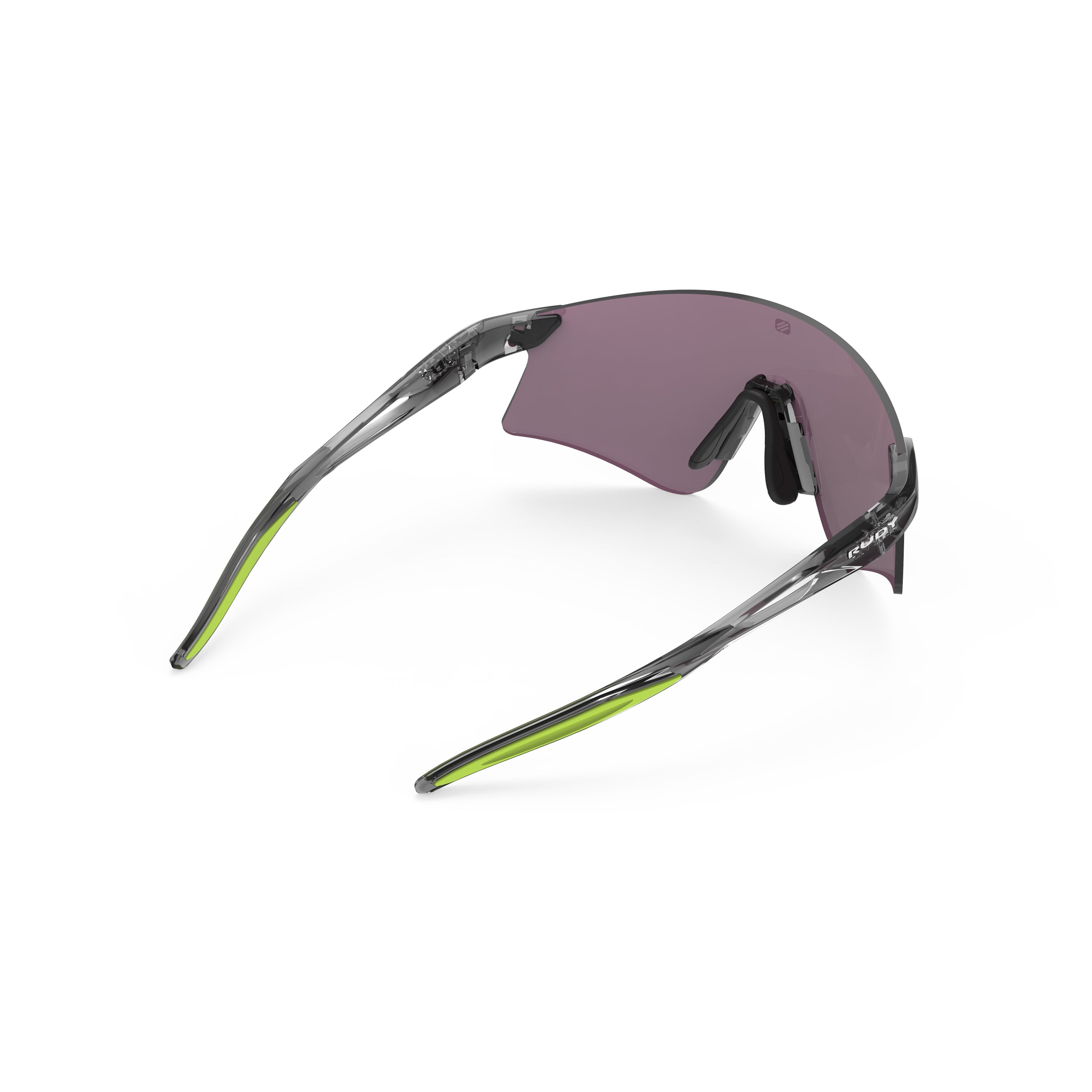 Rudy Project Astral Crystal Ash mirrored multilaser green performance sunglasses – rear view