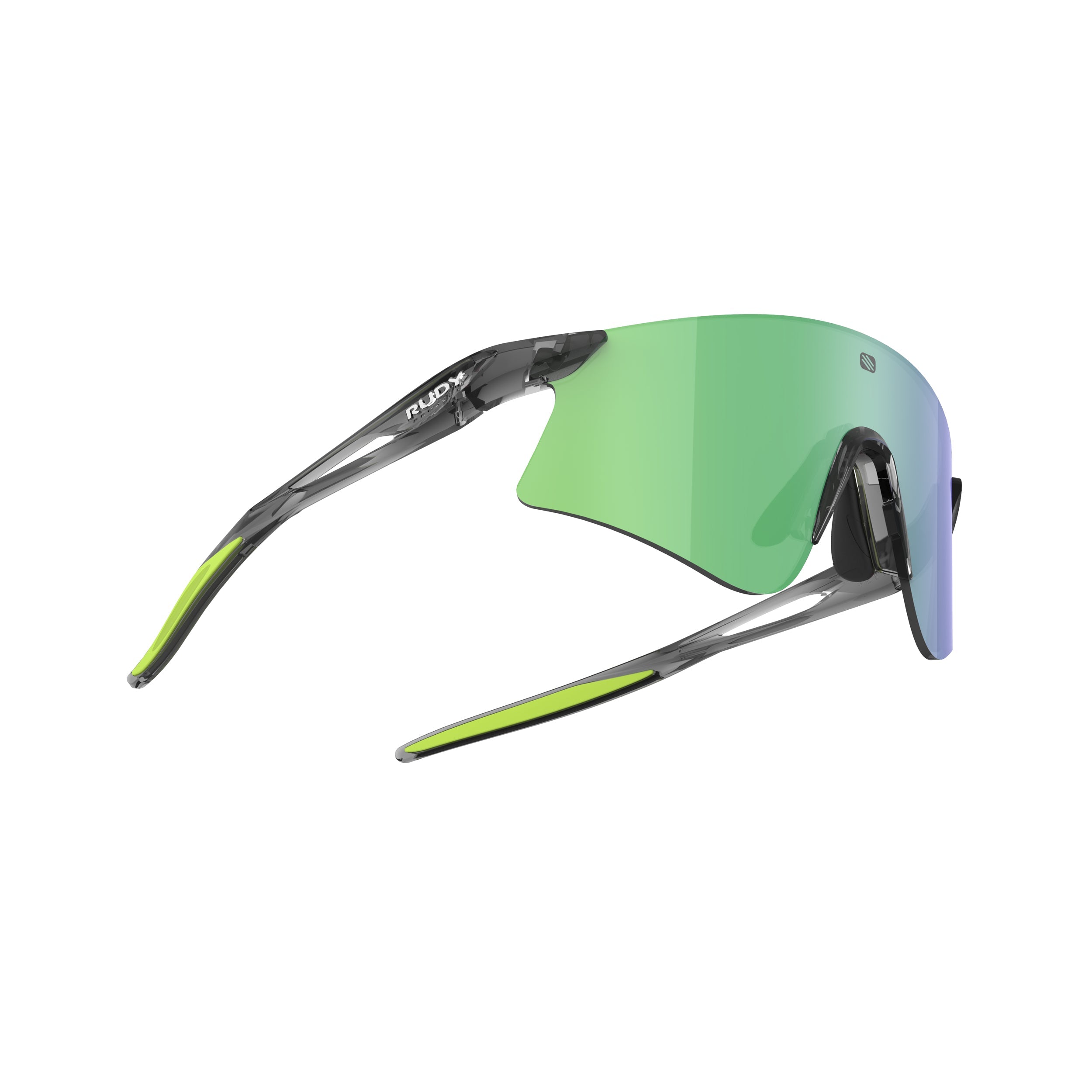Rudy Project Astral Crystal Ash mirrored multilaser green performance sunglasses – side view
