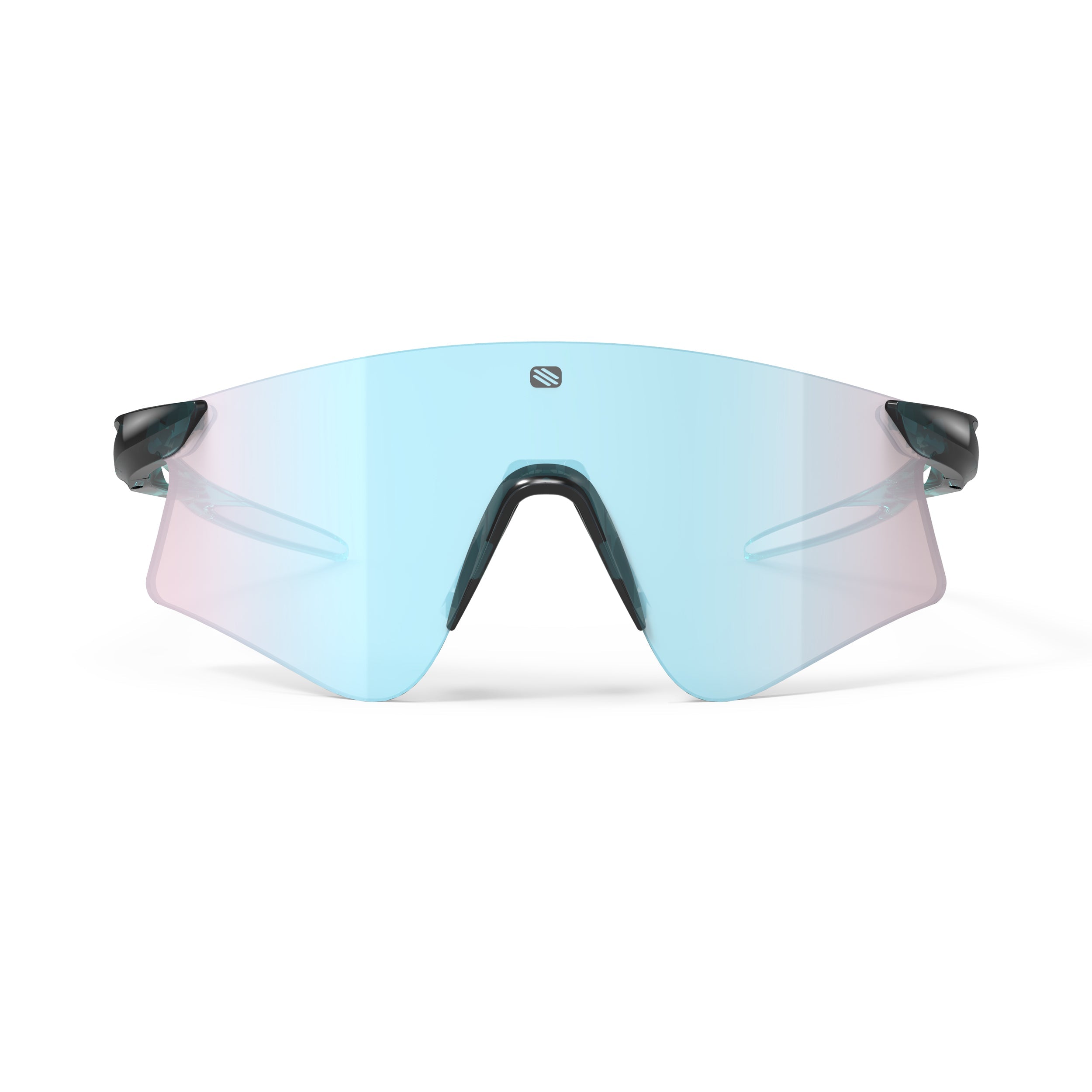 Rudy Project Astral Crystal Teal Water Gloss mirrored multilaser osmium performance sunglasses – front view, alternate angle