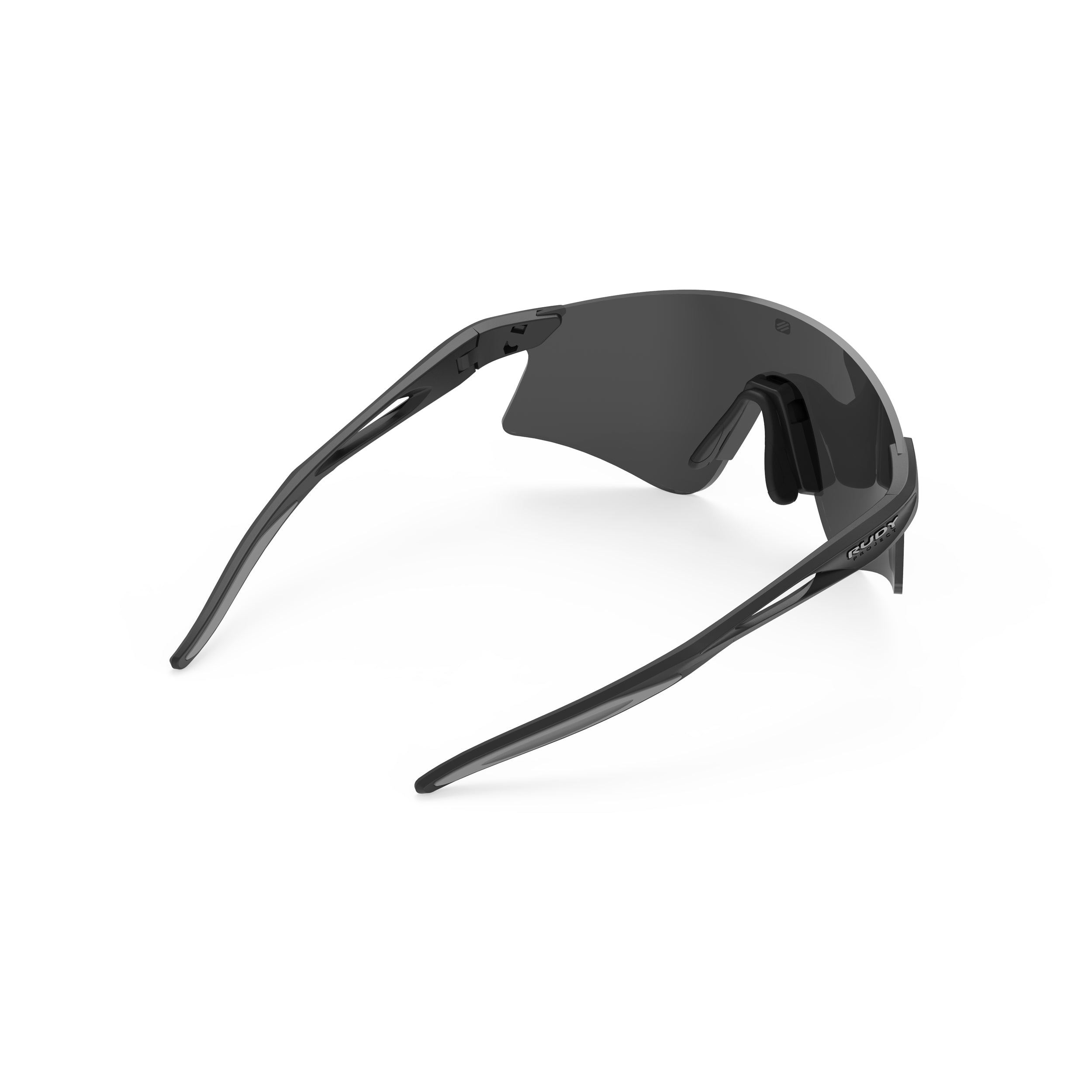 Rudy Project Astral Matte Black mirrored smoke black performance sunglasses – rear view