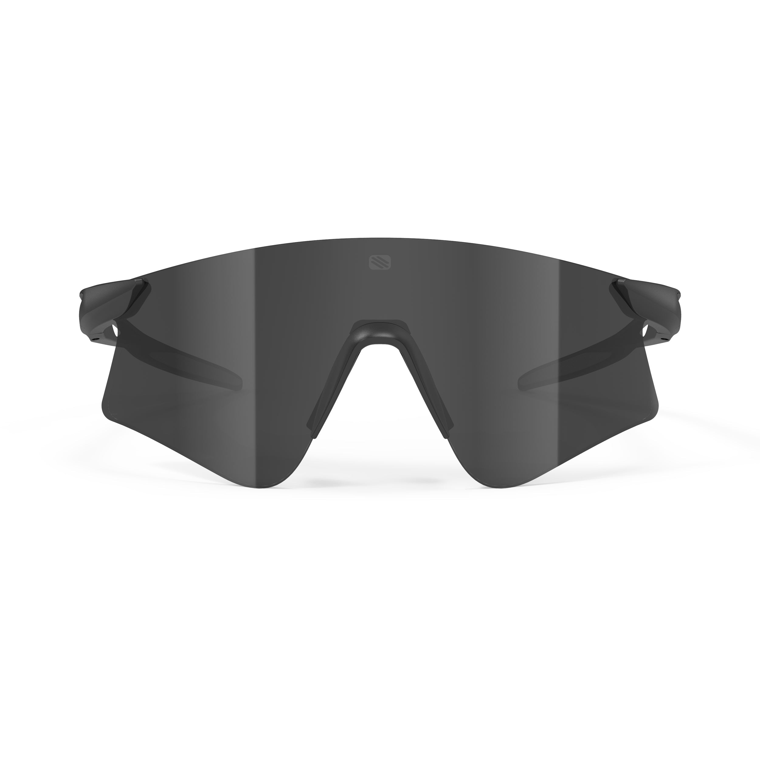 Rudy Project Astral Matte Black mirrored smoke black performance sunglasses – front view, alternate angle