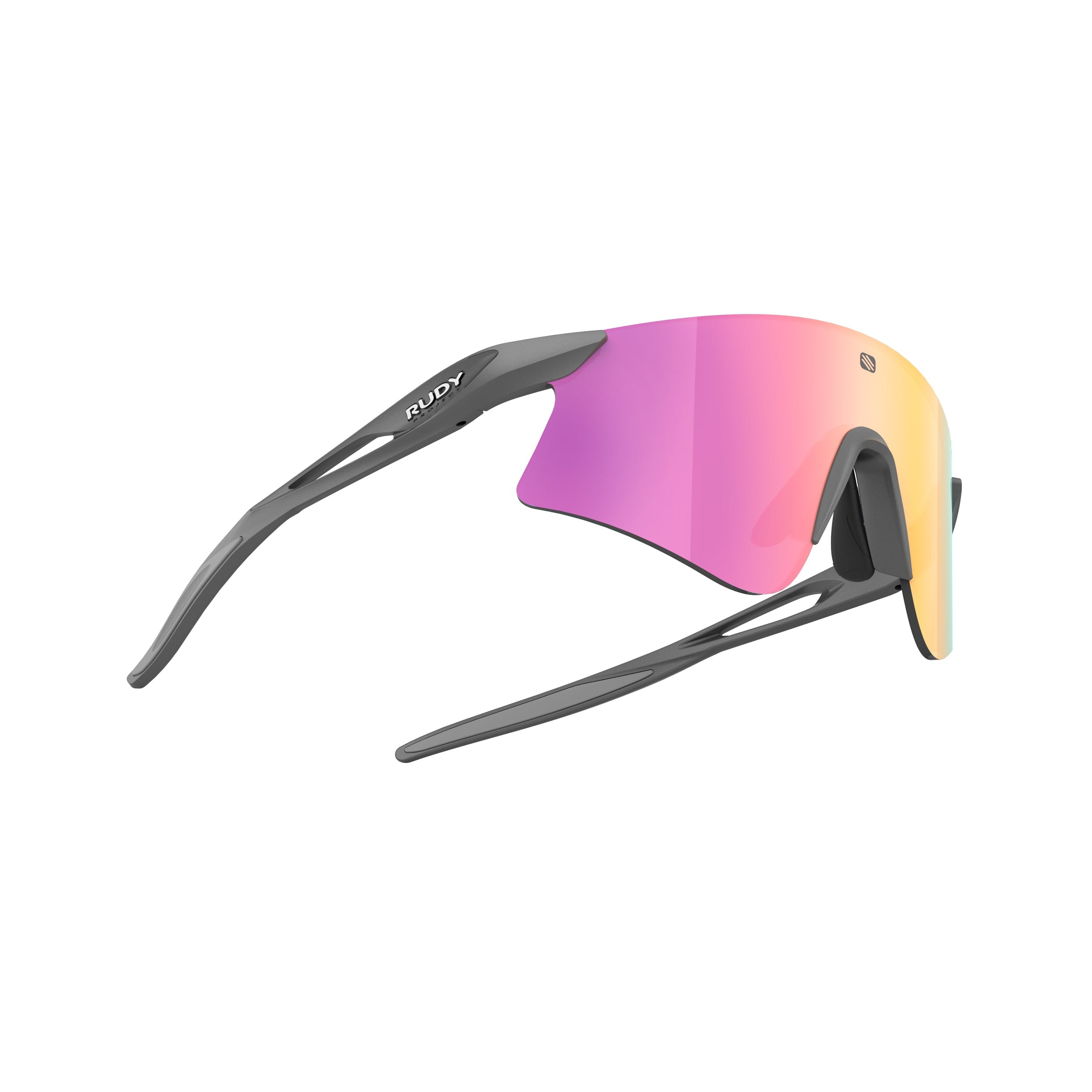 Rudy Project Astral Metal Titanium Matte mirrored multilaser sunset performance sunglasses – side view