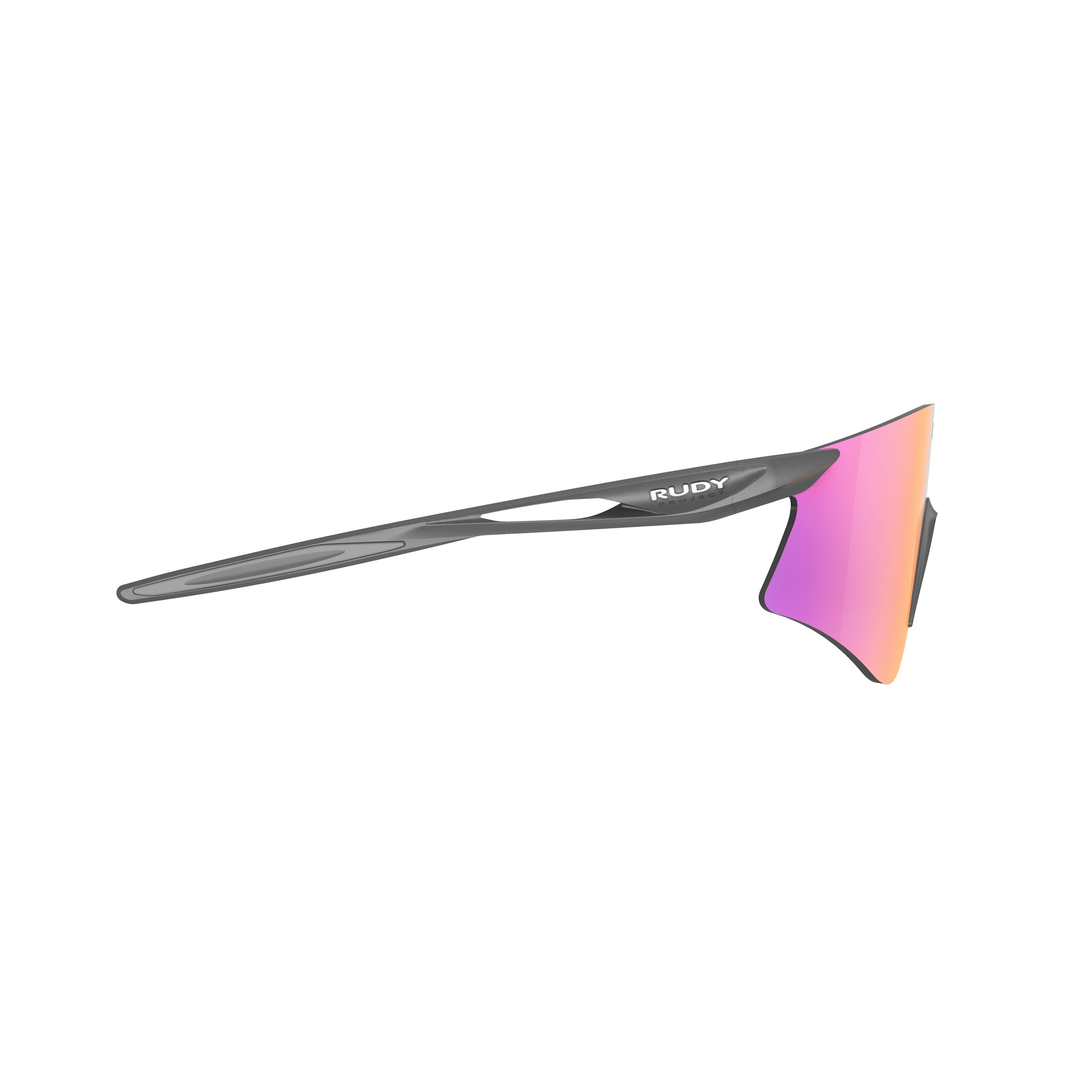 Rudy Project Astral Metal Titanium Matte mirrored multilaser sunset performance sunglasses – side view, opposite side