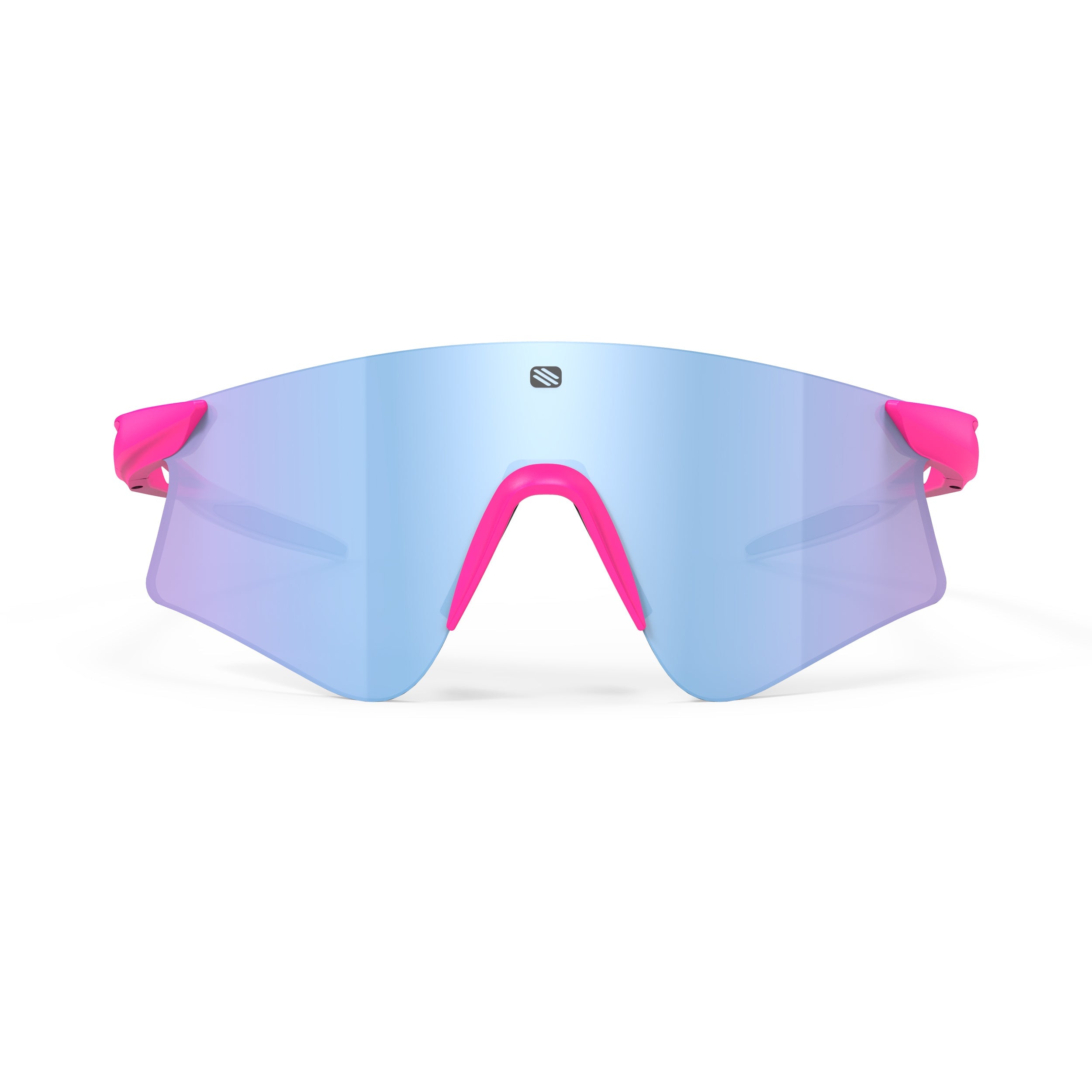 Rudy Project Astral Pink Fluo Fade Matte mirrored multilaser ice performance sunglasses – front view, alternate angle