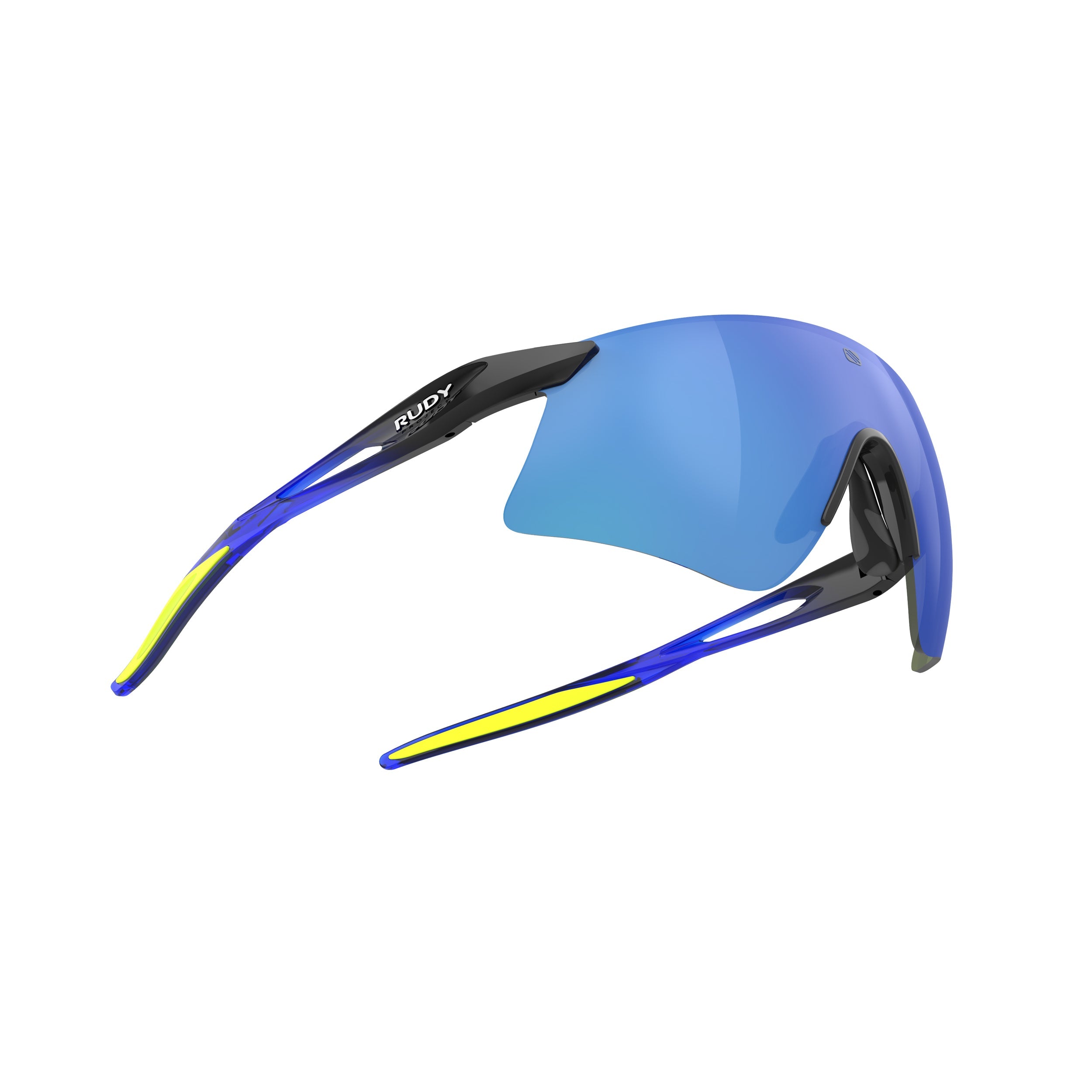 Rudy Project Astral Sphere Black Fade Crystal Blue Gloss polarized polar 3fx hdr multilaser blue performance sunglasses – side view