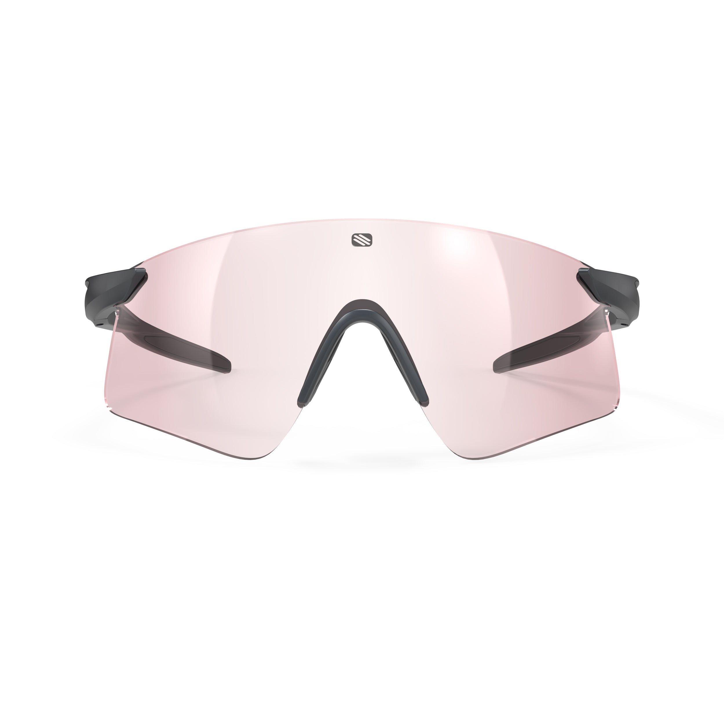 Rudy Project Astral Sphere Metal Titanium Matte Photochromic Red Performance Sunglasses – front view, alternate angle