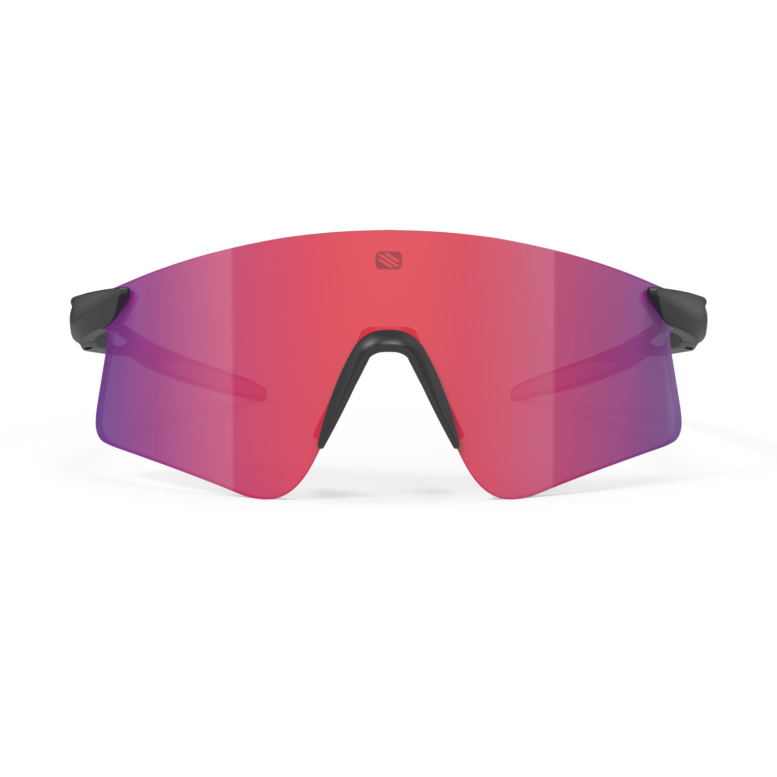 Rudy Project Astral X Black Matte mirrored multilaser red hdr performance sunglasses – front view, alternate angle