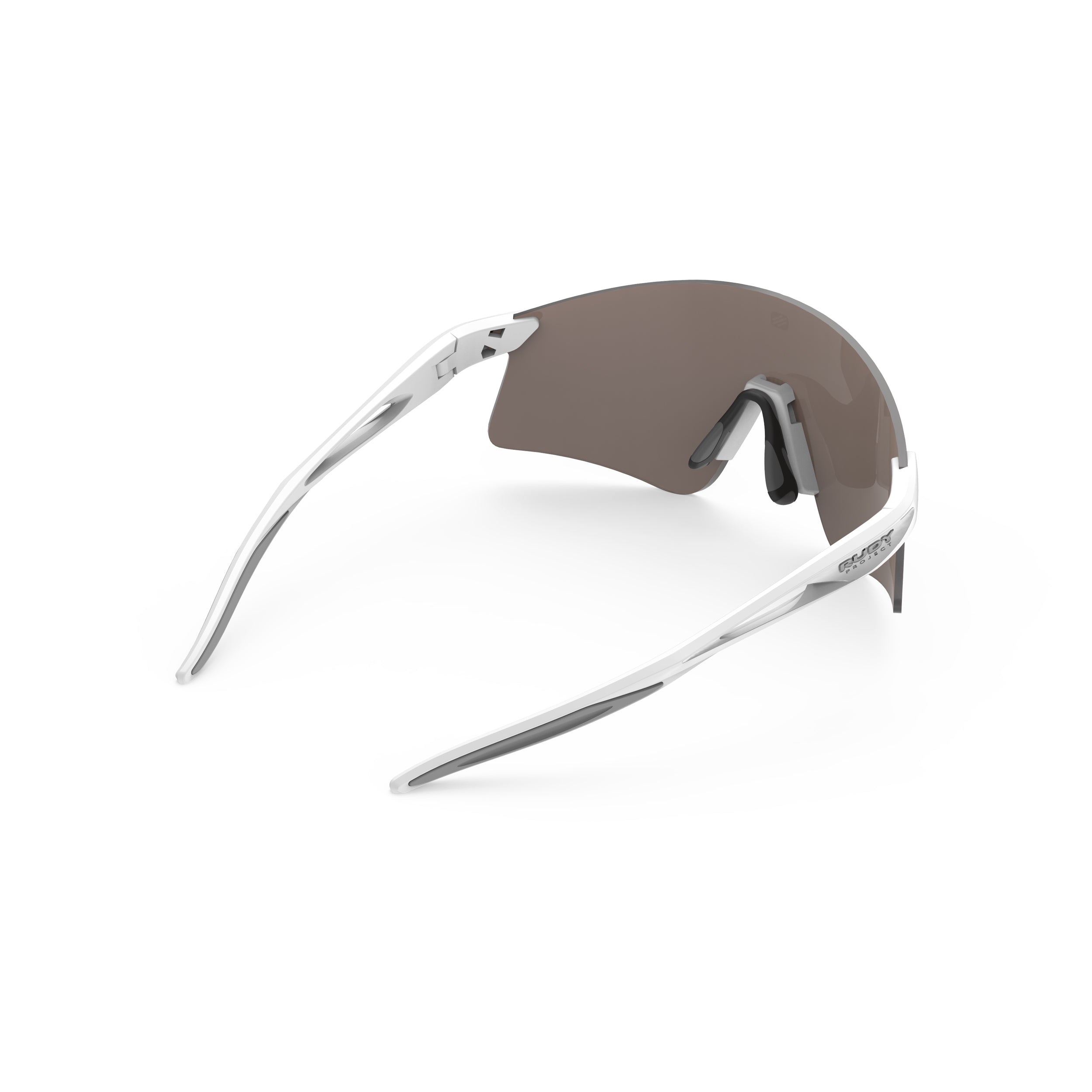 Rudy Project Astral X White Matte mirrored multilaser rose gold performance sunglasses – rear view