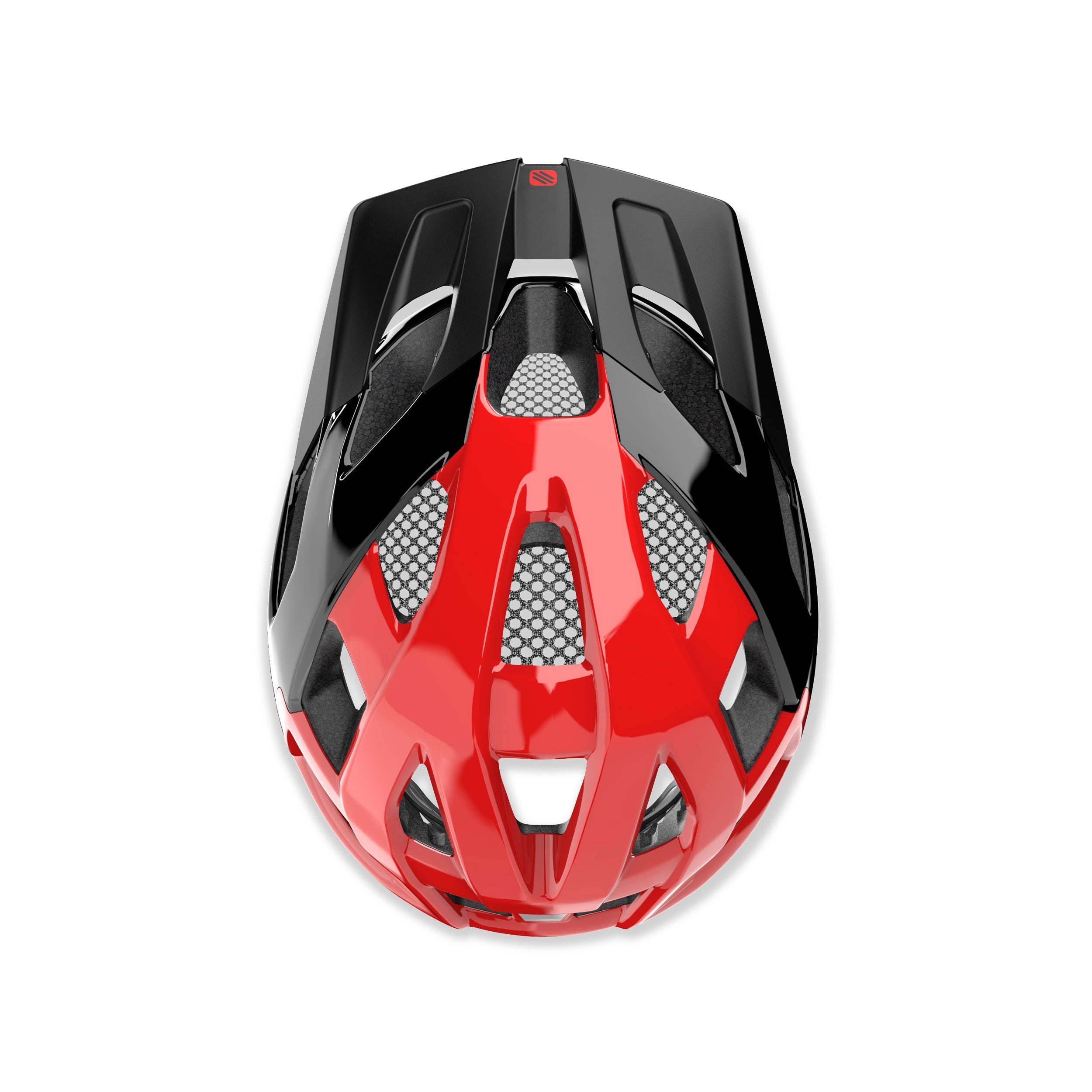 Rudy Project Crossway Black/Red Shiny cycling helmet – rear view