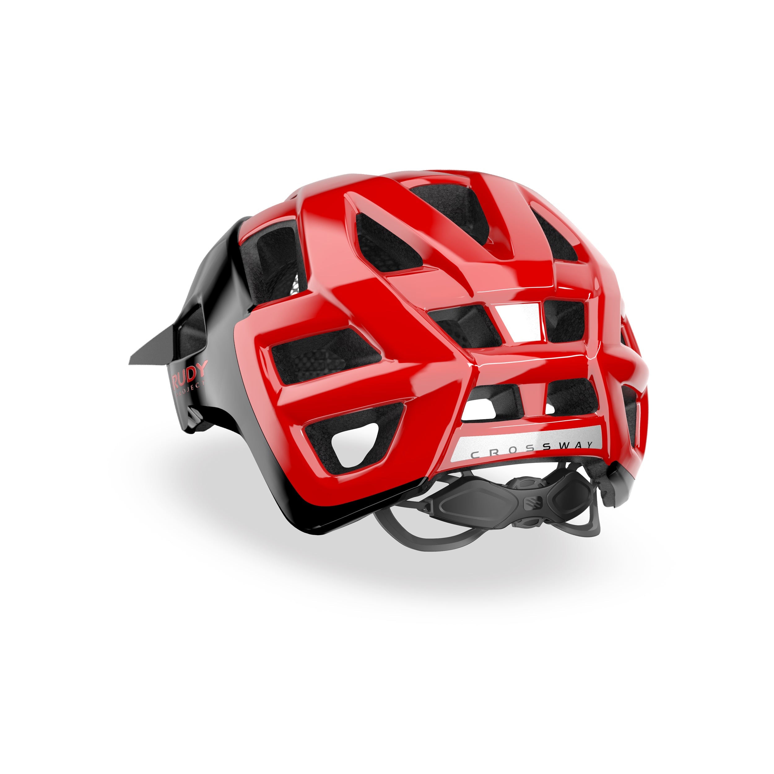 Rudy Project Crossway Black/Red Shiny cycling helmet – side view, opposite side