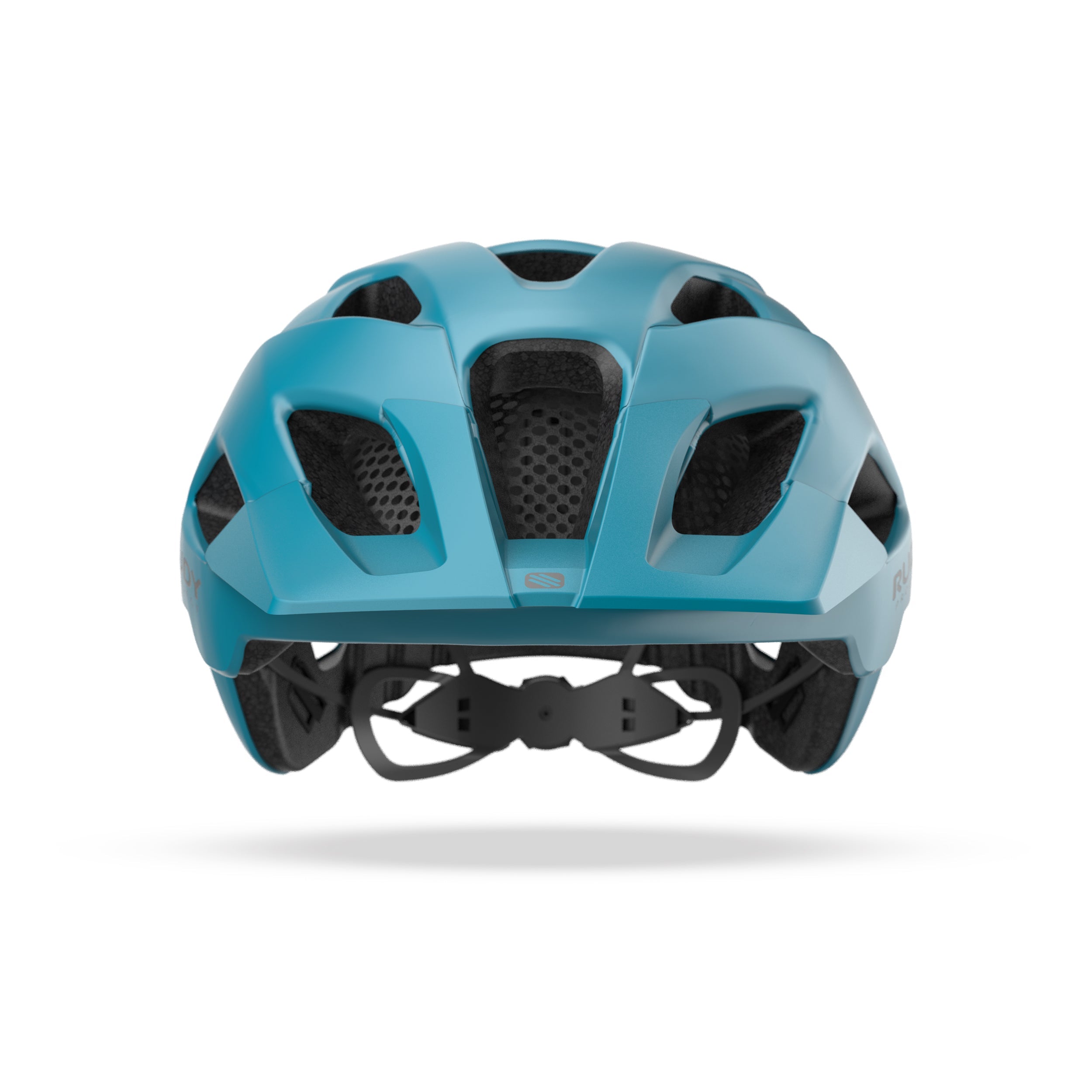 Rudy Project Crossway Lagoon Matte cycling helmet – front view, alternate angle