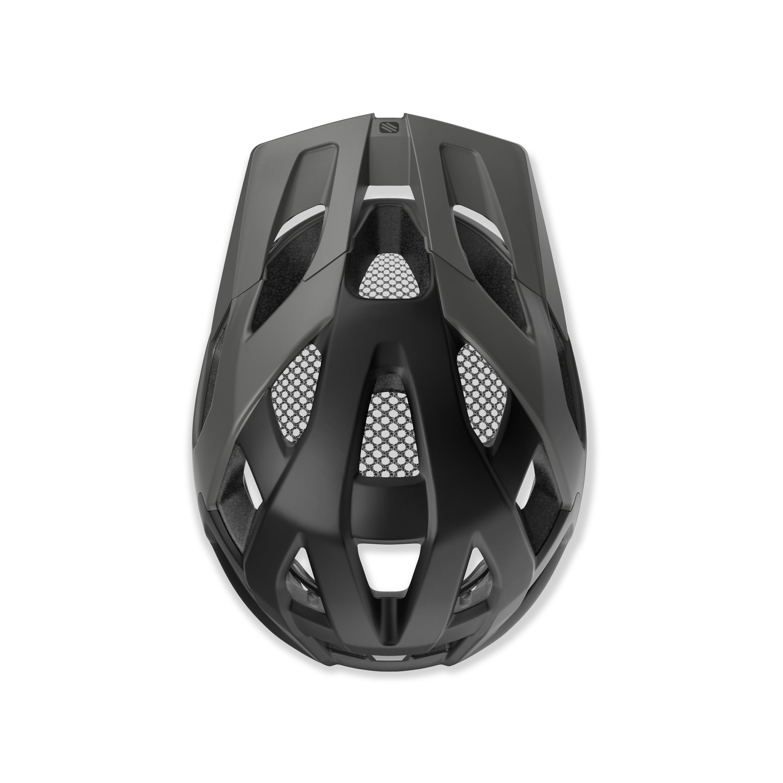 Rudy Project Crossway Lead/Black Matte cycling helmet – rear view