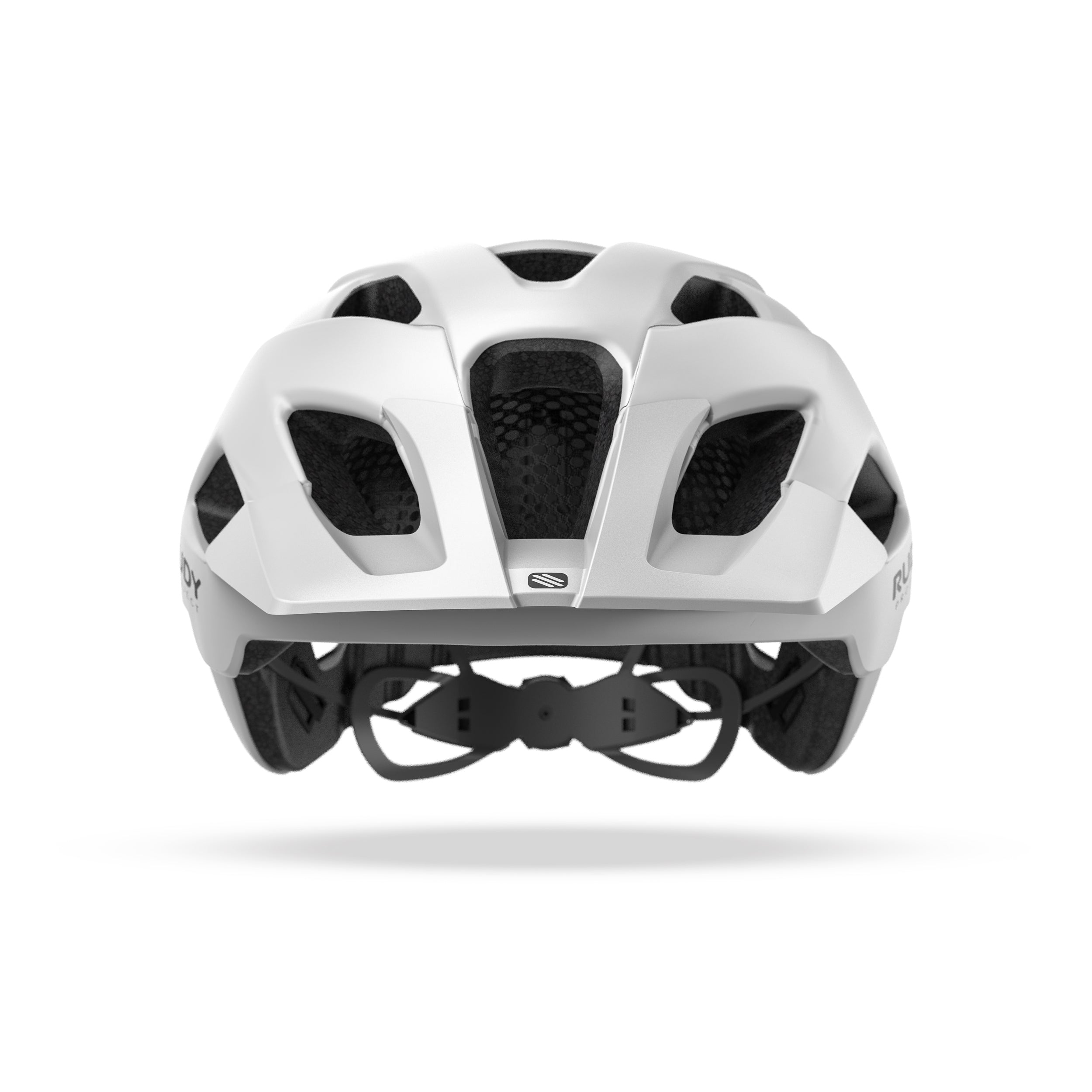 Rudy Project Crossway White Matte cycling helmet – front view, alternate angle