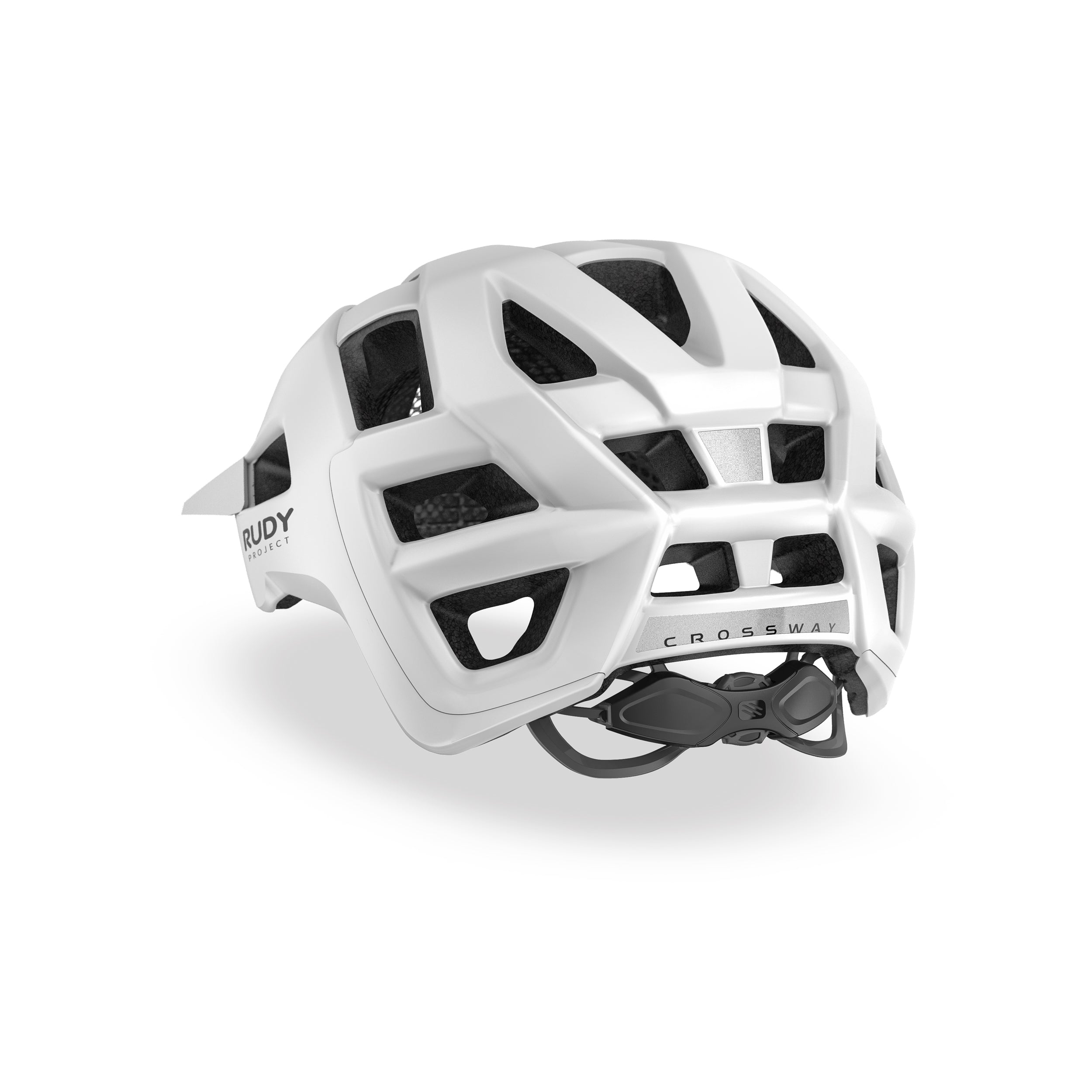 Rudy Project Crossway White Matte cycling helmet – side view, opposite side