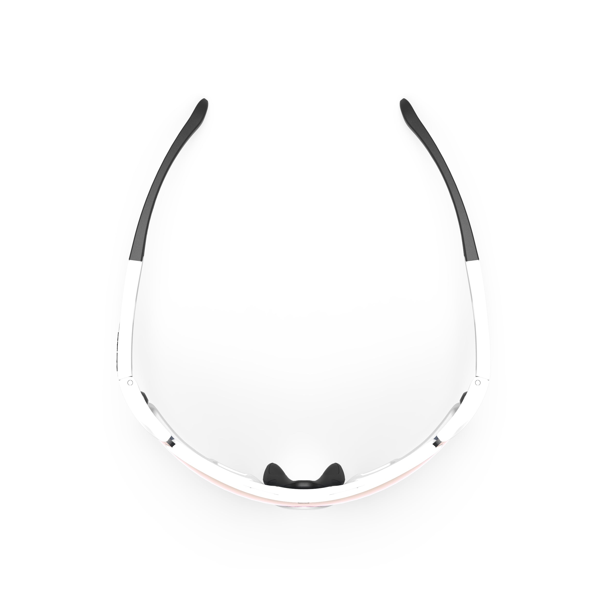 Rudy Project Cutline White Gloss mirrored multilaser rose gold performance sunglasses – top view