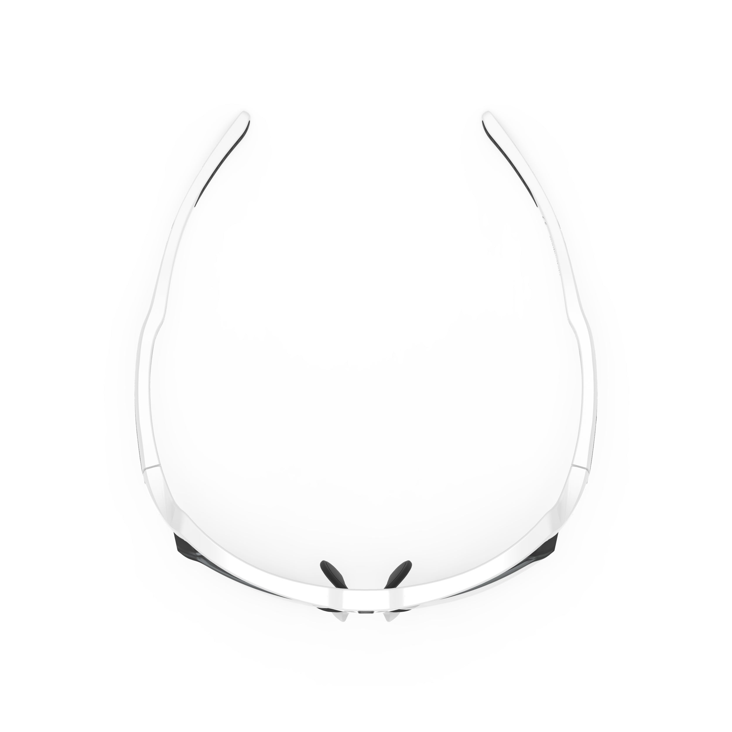 Rudy Project Deltabeat + Optical Dock White Gloss prescription sports glasses – top view