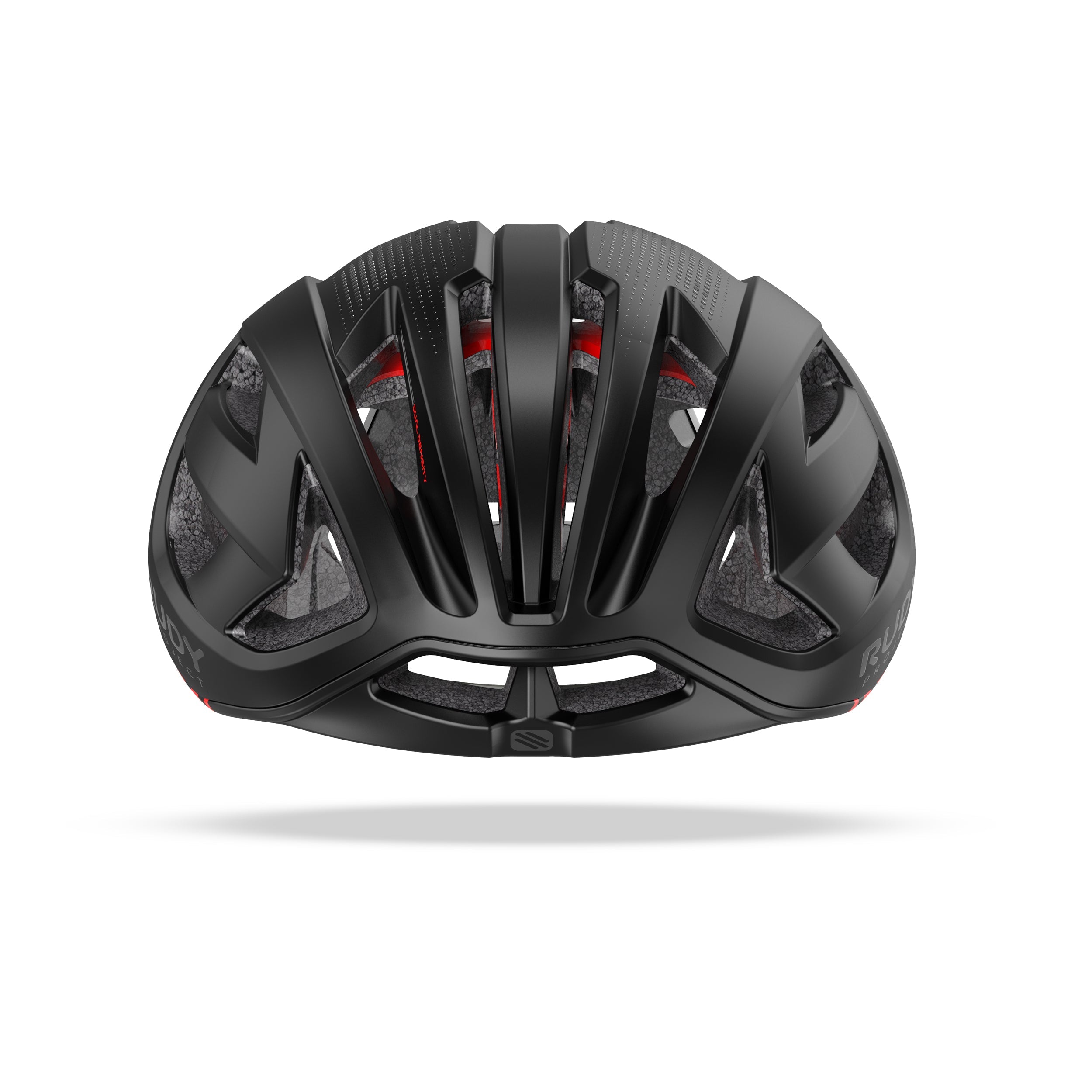 Rudy Project Egos Black Matte cycling helmet – front view, alternate angle