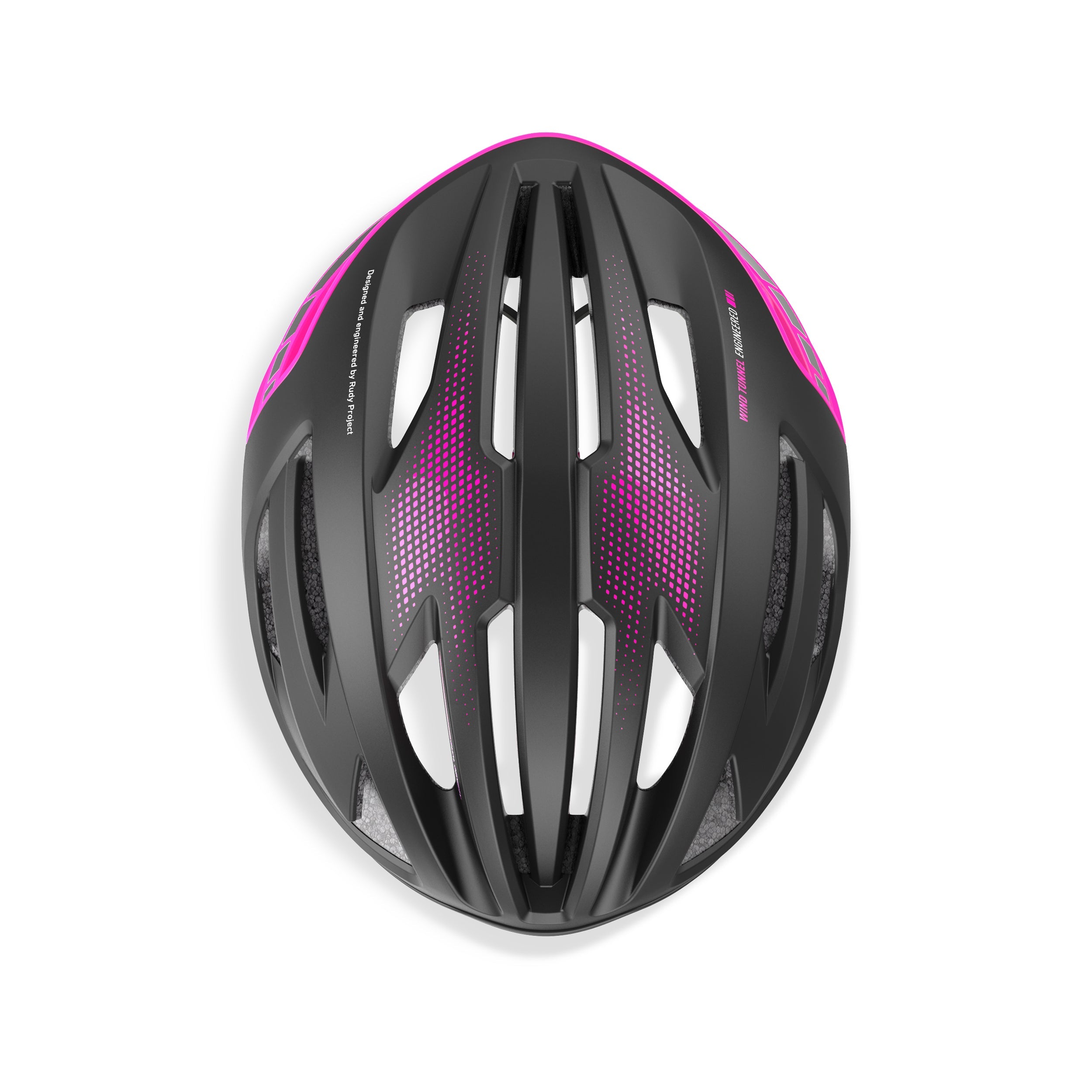 Rudy Project Egos Black/Pink Matte cycling helmet – rear view