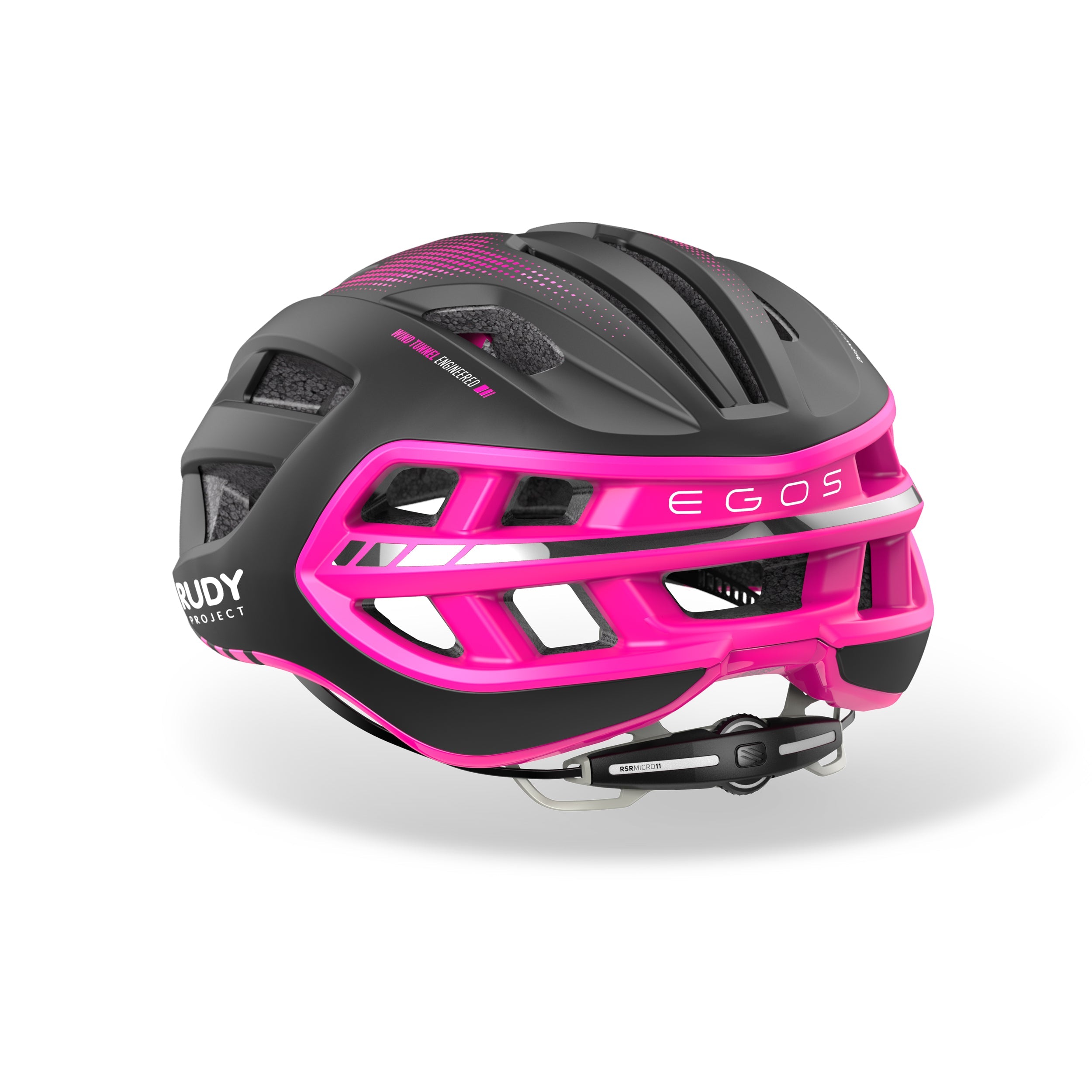 Rudy Project Egos Black/Pink Matte cycling helmet – side view, opposite side