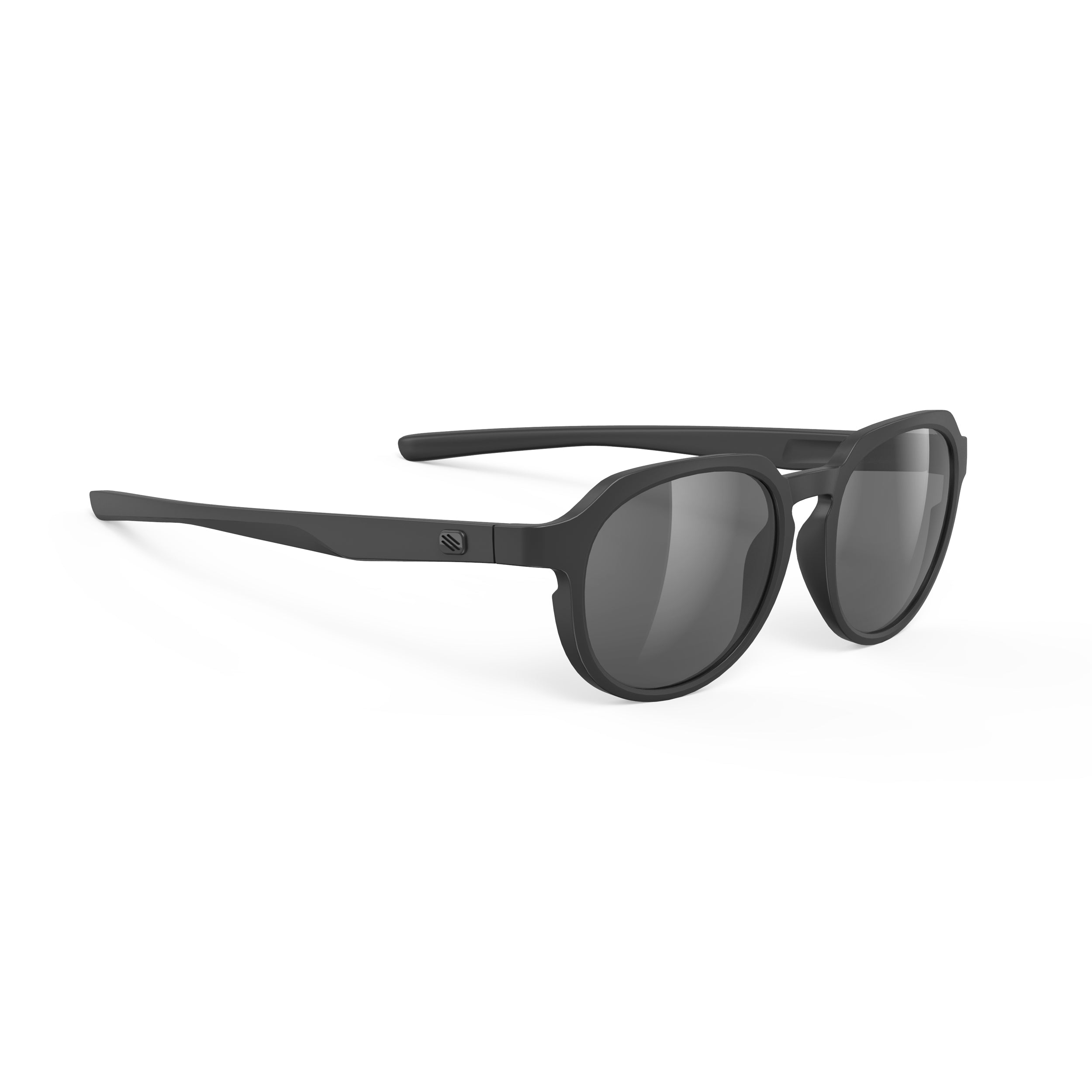 Rudy Project Glamshady Black Matte mirrored smoke black performance sunglasses – front view