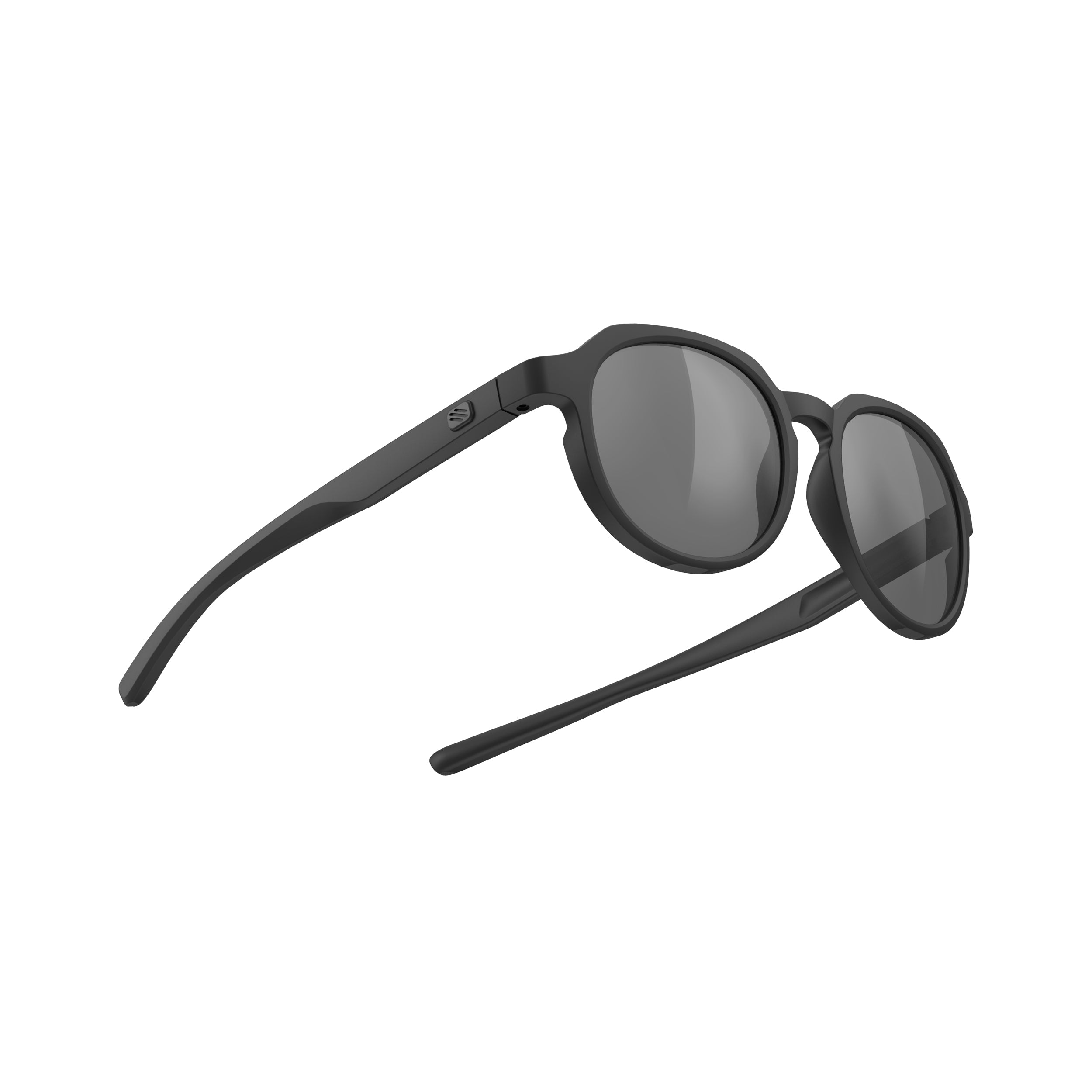 Rudy Project Glamshady Black Matte mirrored smoke black performance sunglasses – side view
