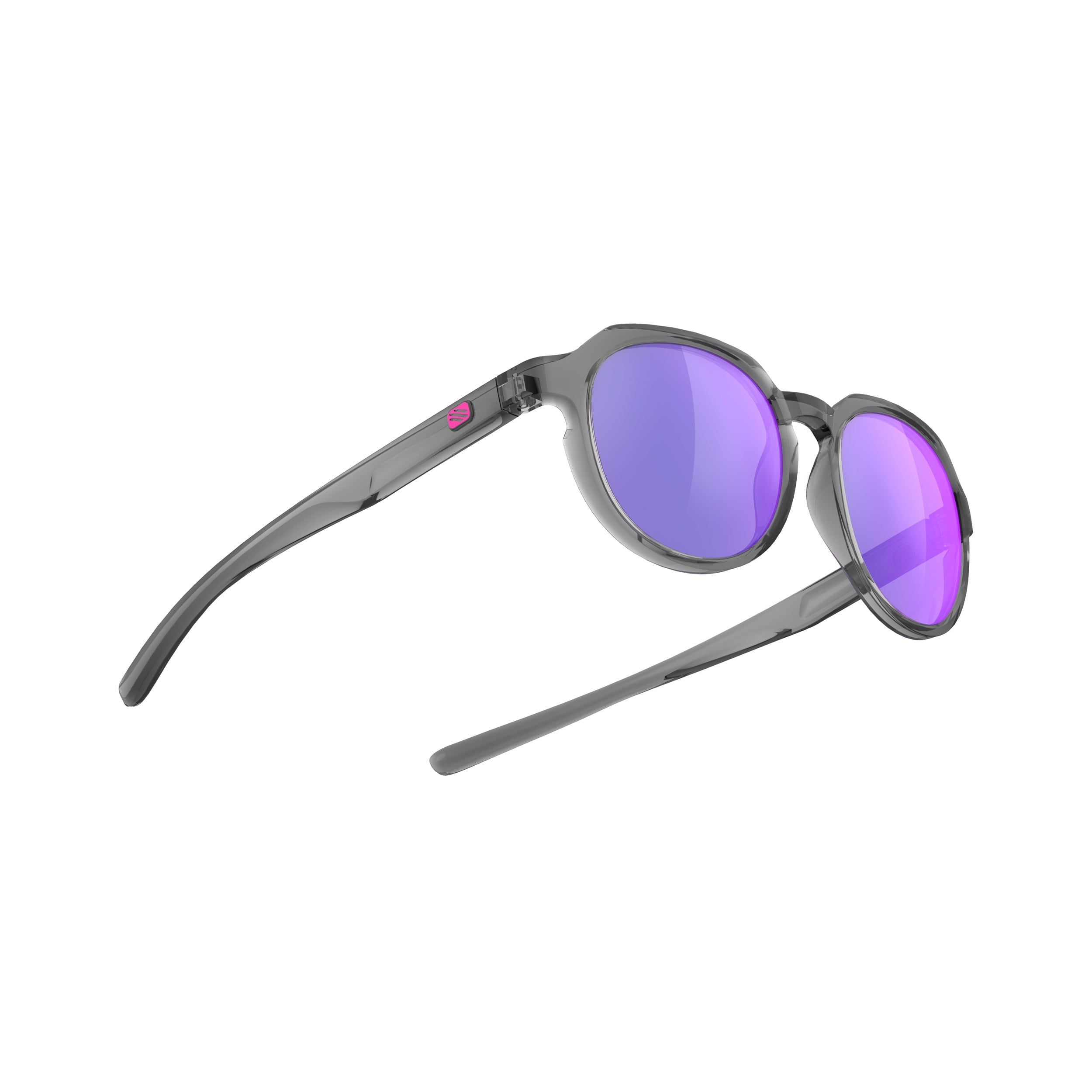 Rudy Project Glamshady Crystal Ash mirrored multilaser violet performance sunglasses – side view