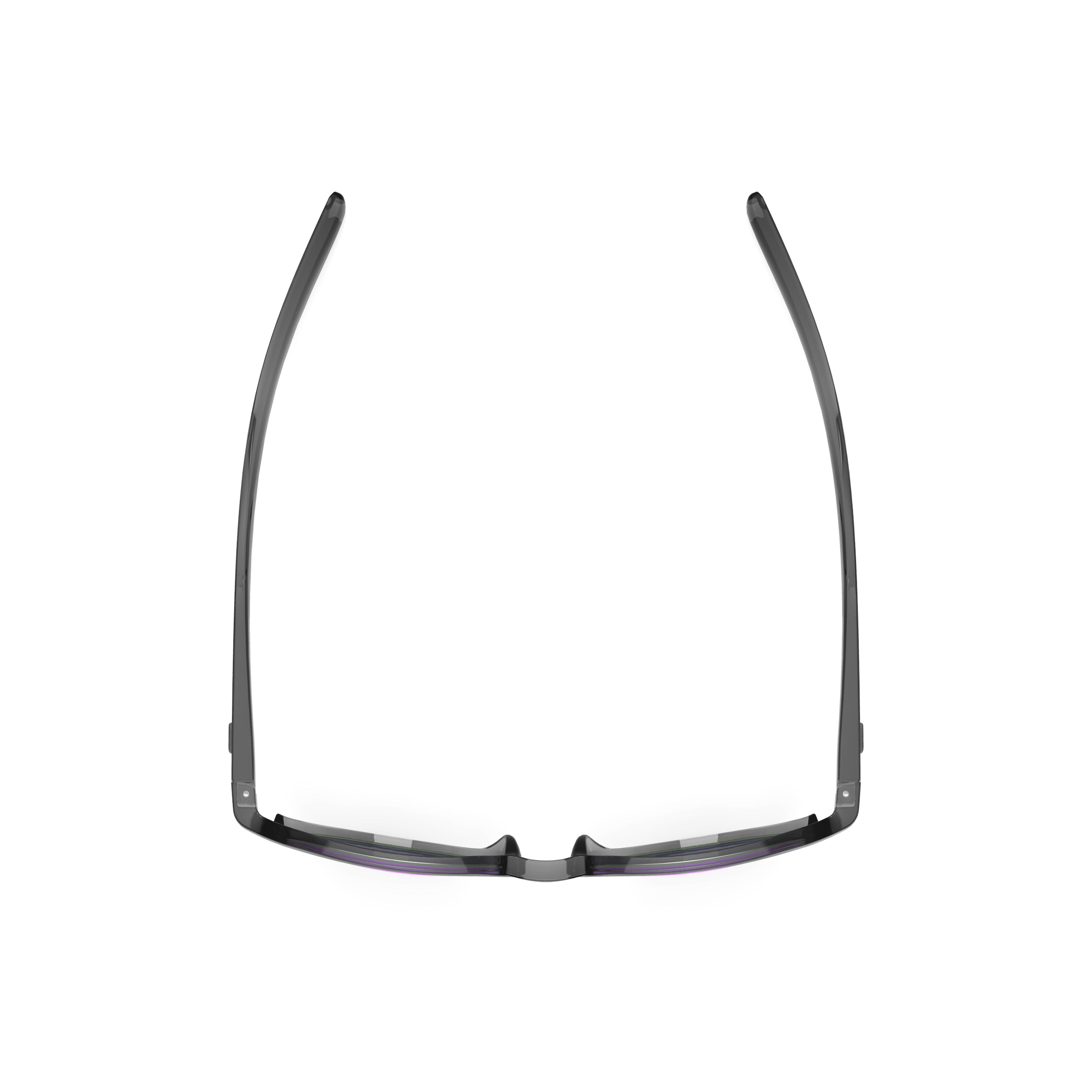 Rudy Project Glamshady Crystal Ash mirrored multilaser violet performance sunglasses – top view