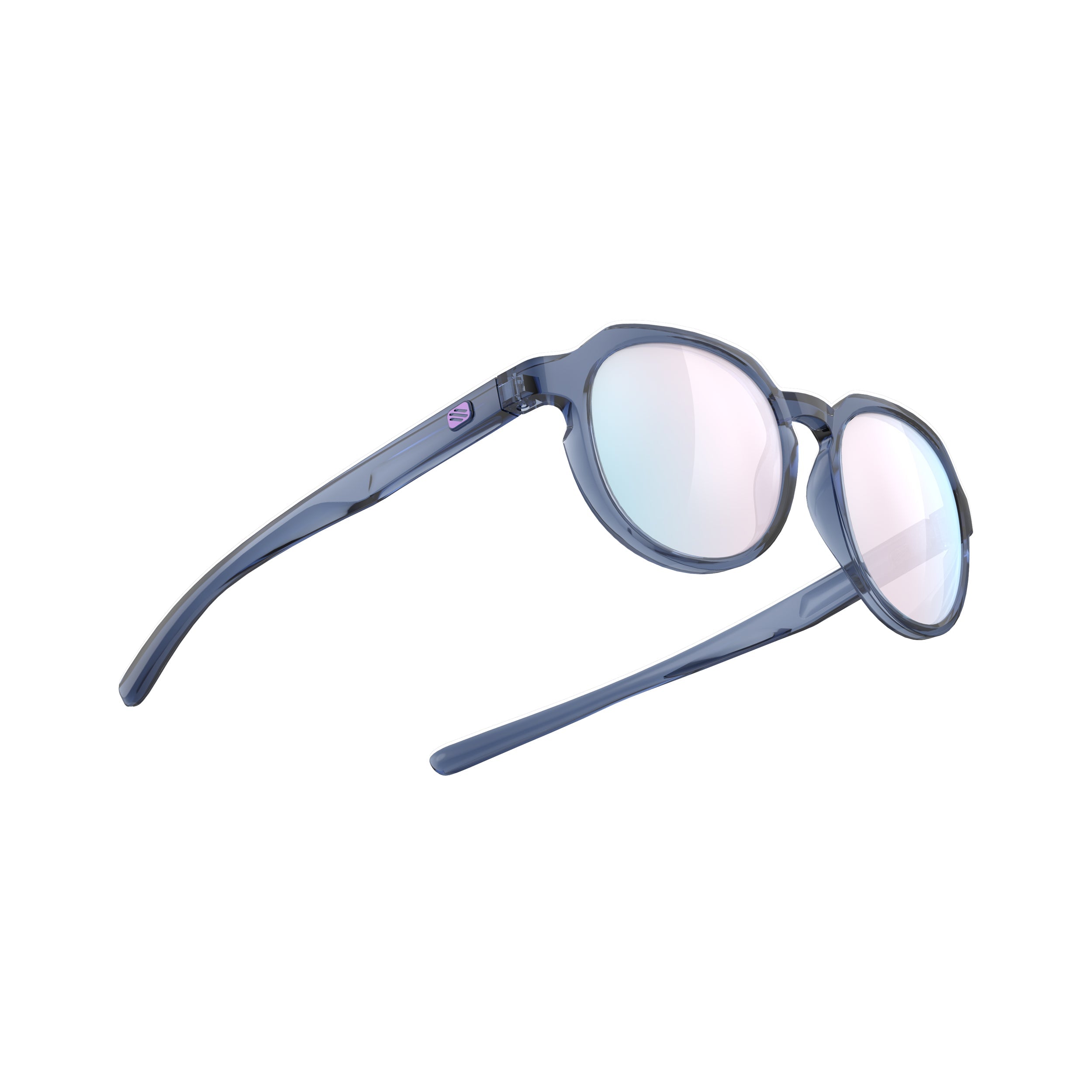 Rudy Project Glamshady Crystal Avio Gloss mirrored multilaser osmium performance sunglasses – side view