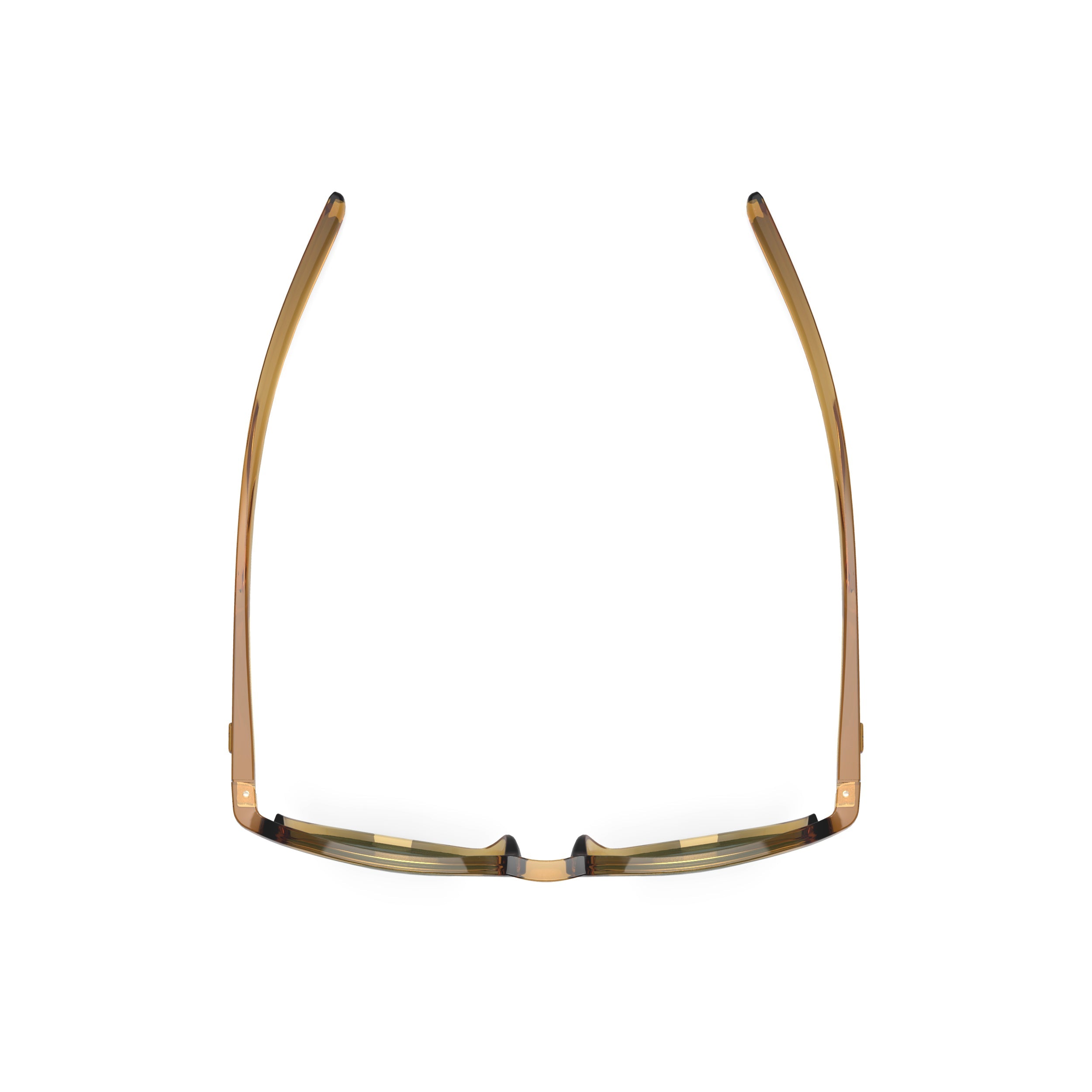 Rudy Project Glamshady Crystal Butterscotch Gloss mirrored green performance sunglasses – top view