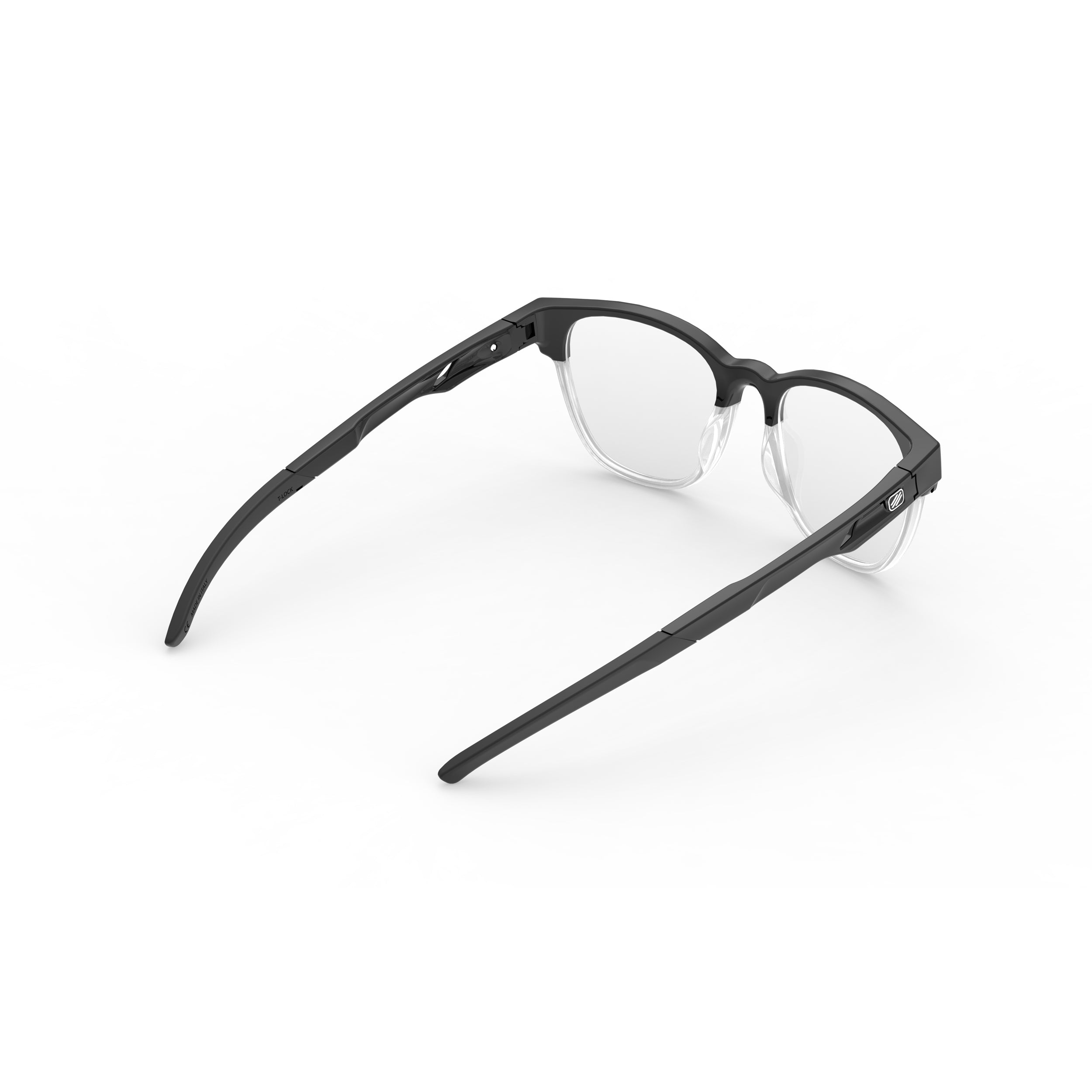Rudy Project Iridis 65 Crystal Ash/Black Gloss prescription sports glasses – rear view