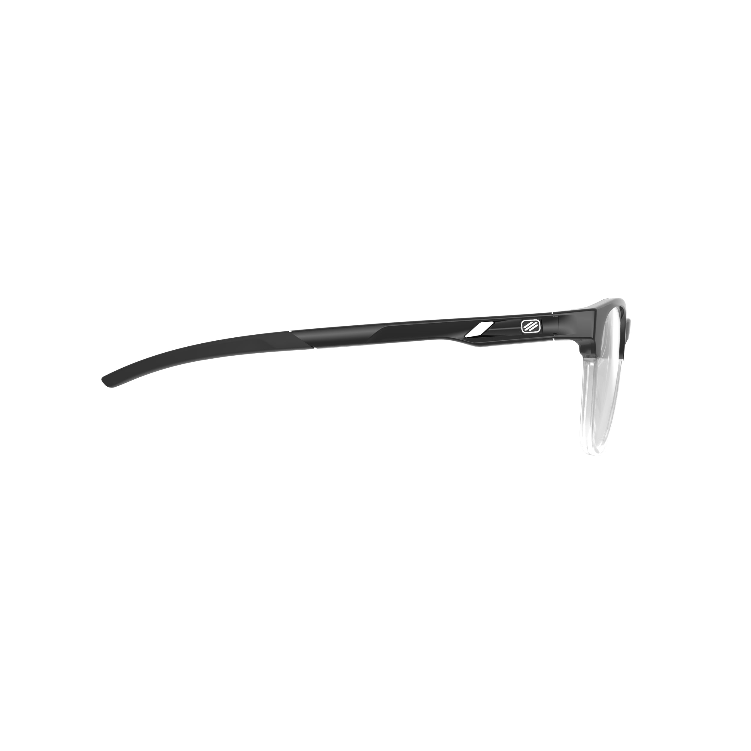 Rudy Project Iridis 65 Crystal Ash/Black Gloss prescription sports glasses – side view, opposite side