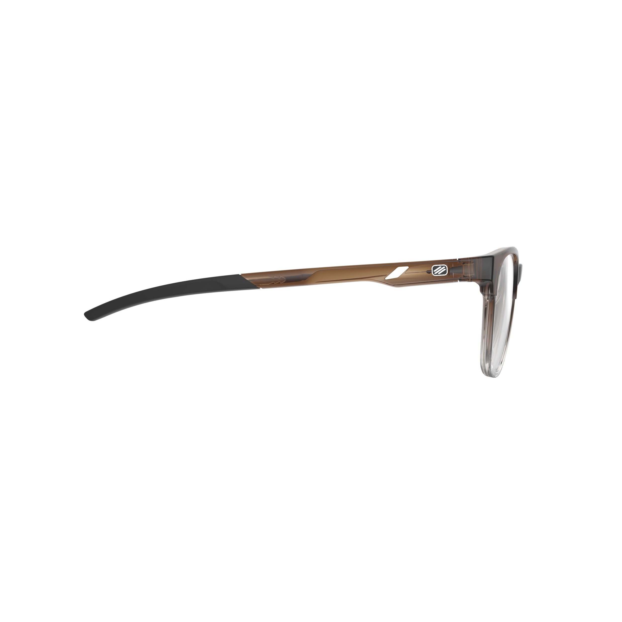 Rudy Project Iridis 65 Crystal Brown Deg prescription sports glasses – side view, opposite side