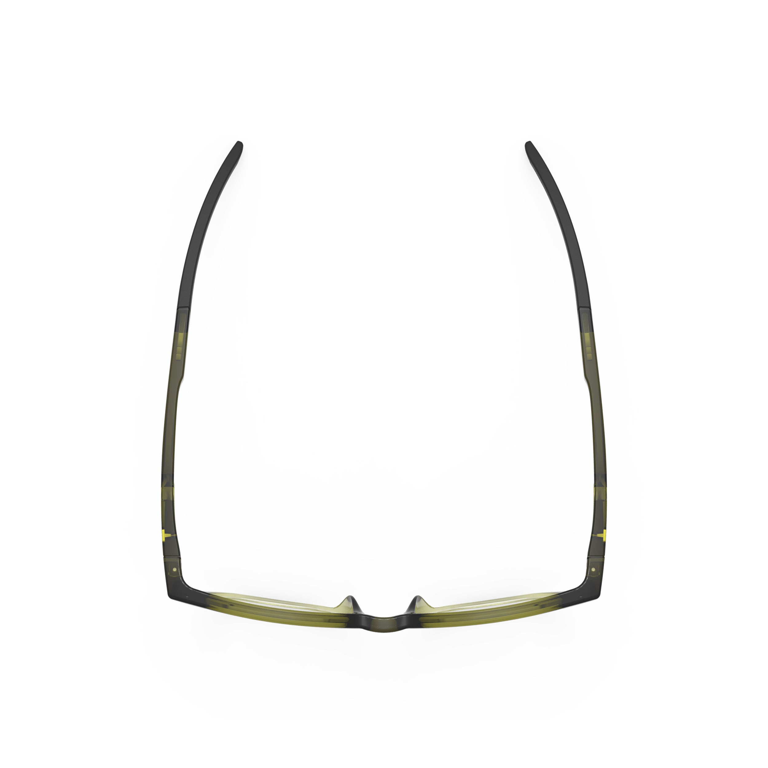 Rudy Project Iridis 65 Crystal Olive/Apple Gloss prescription sports glasses – top view