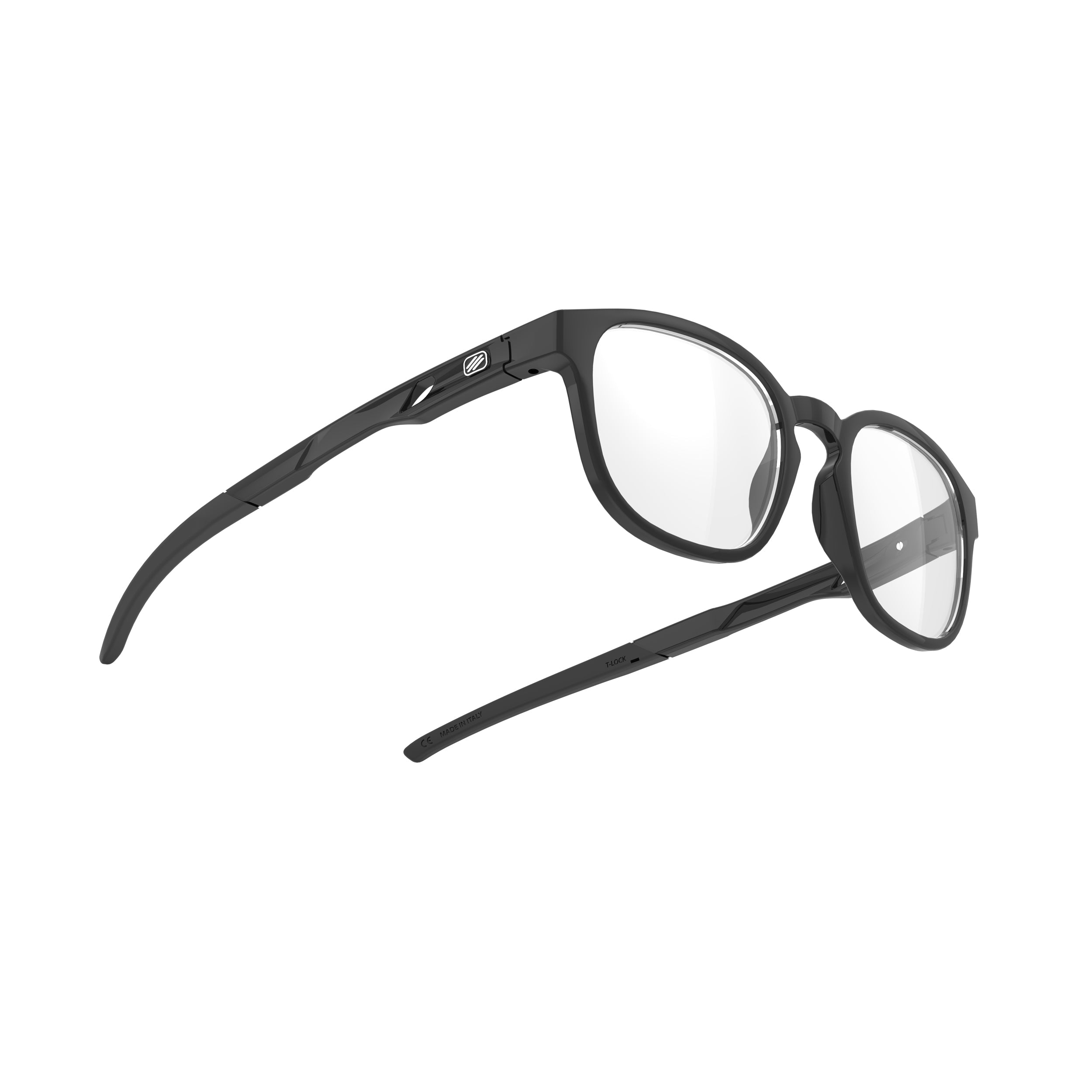 Rudy Project Iridis 66 Black Gloss prescription sports glasses – side view