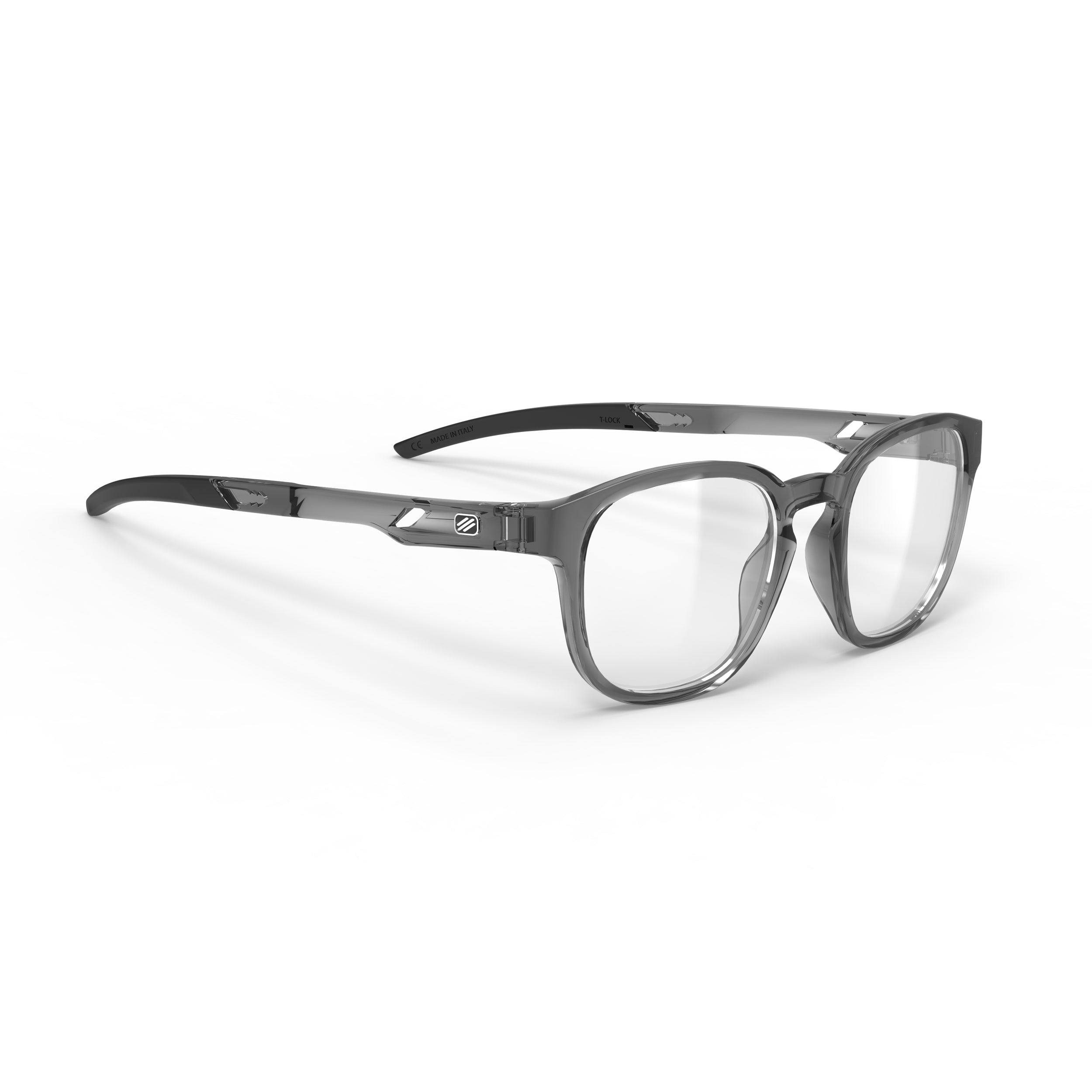 Rudy Project Iridis 66 Crystal Ash prescription sports glasses – front view, alternate angle