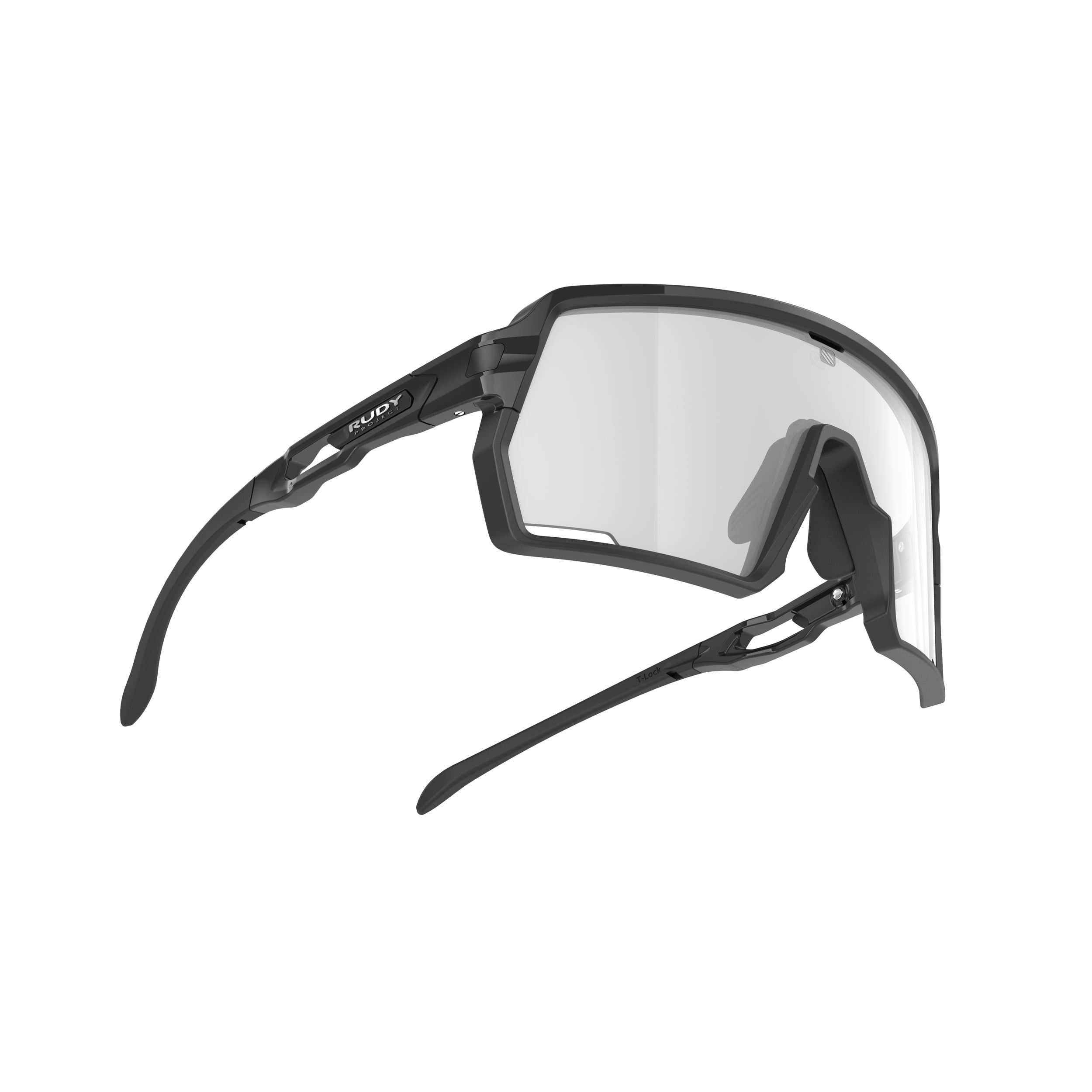 Rudy Project Kelion Black Gloss photochromic laser black performance sunglasses – side view