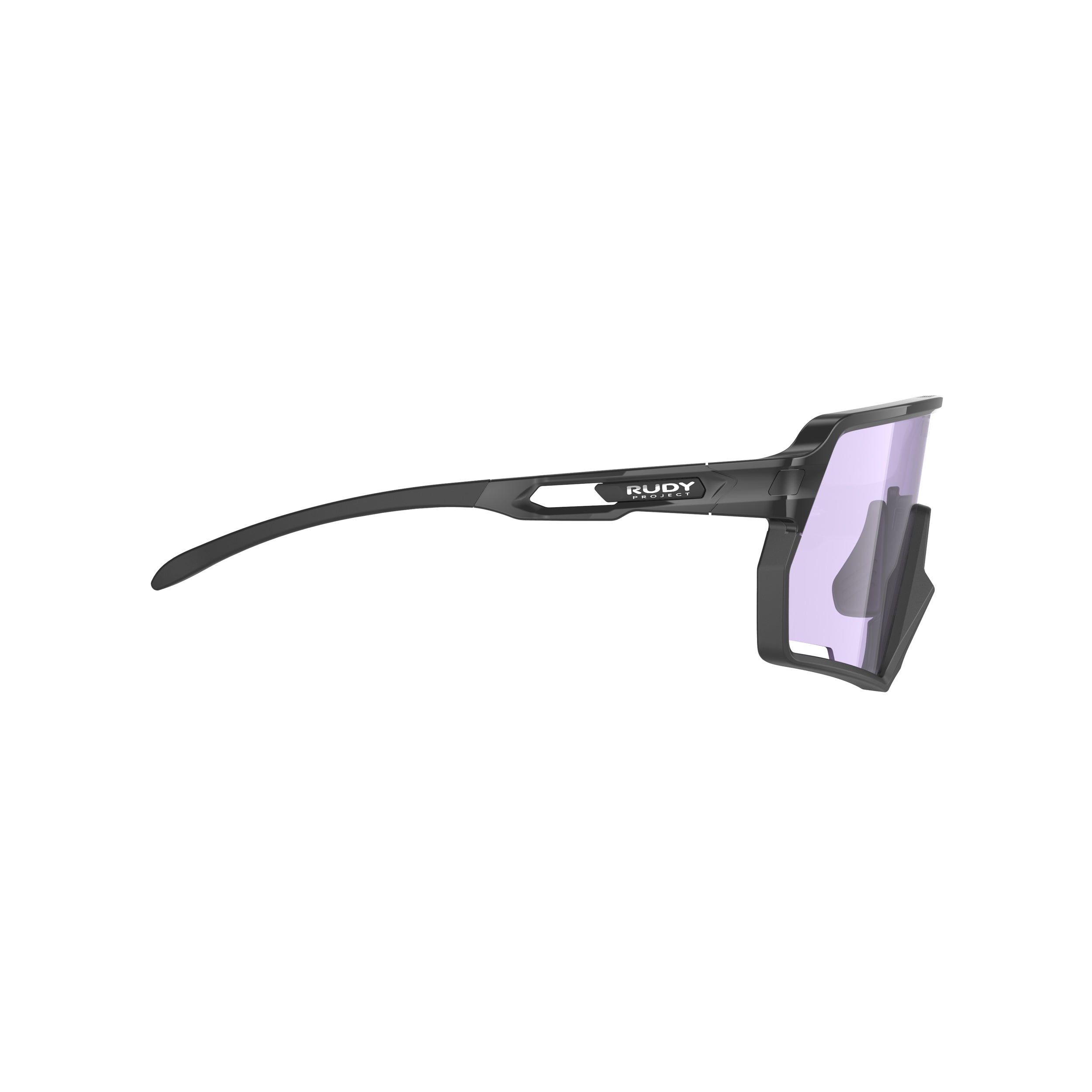 Rudy Project Kelion Black Gloss photochromic laser purple hdr performance sunglasses – side view, opposite side