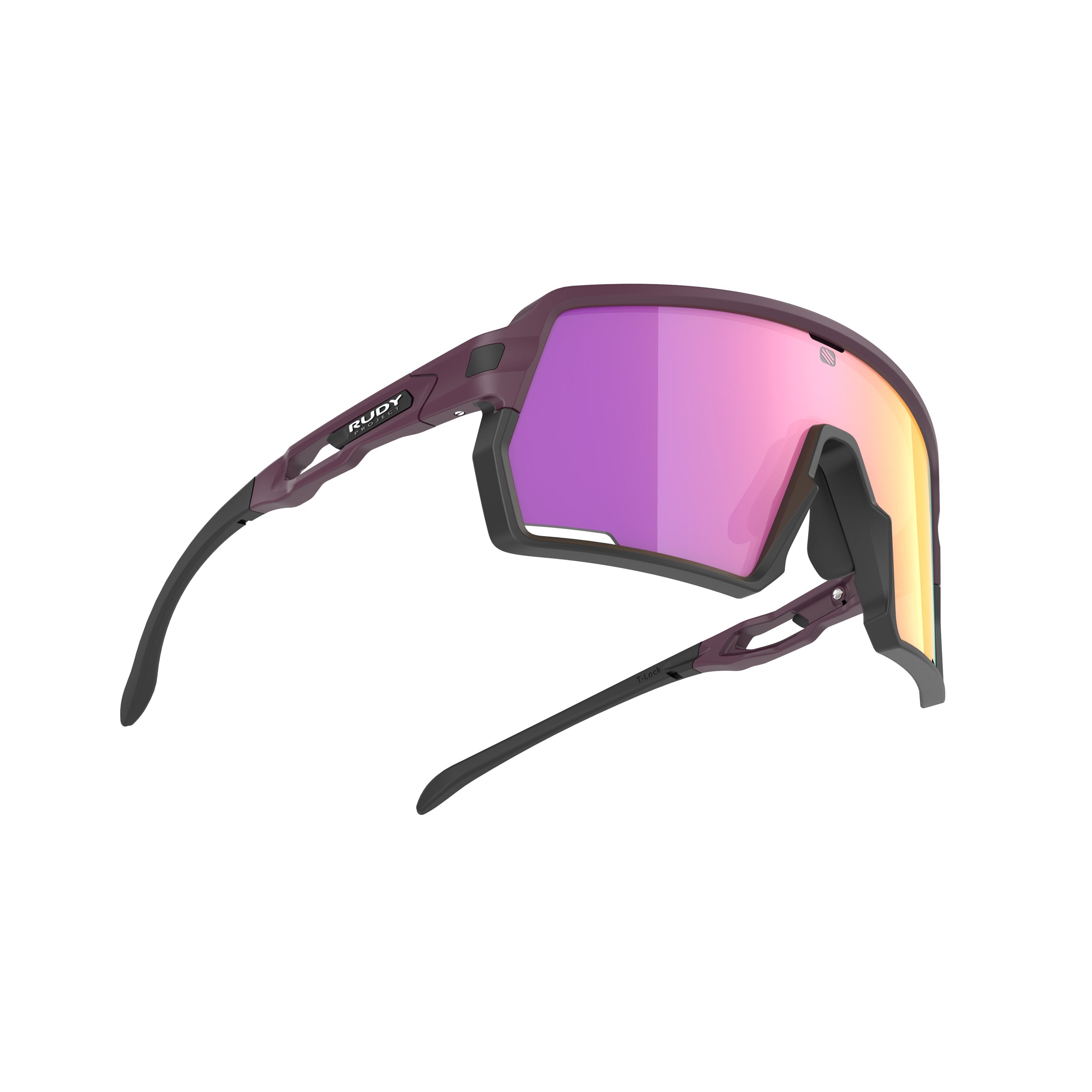 Rudy Project Kelion Cabernet Matte mirrored multilaser sunset performance sunglasses – side view