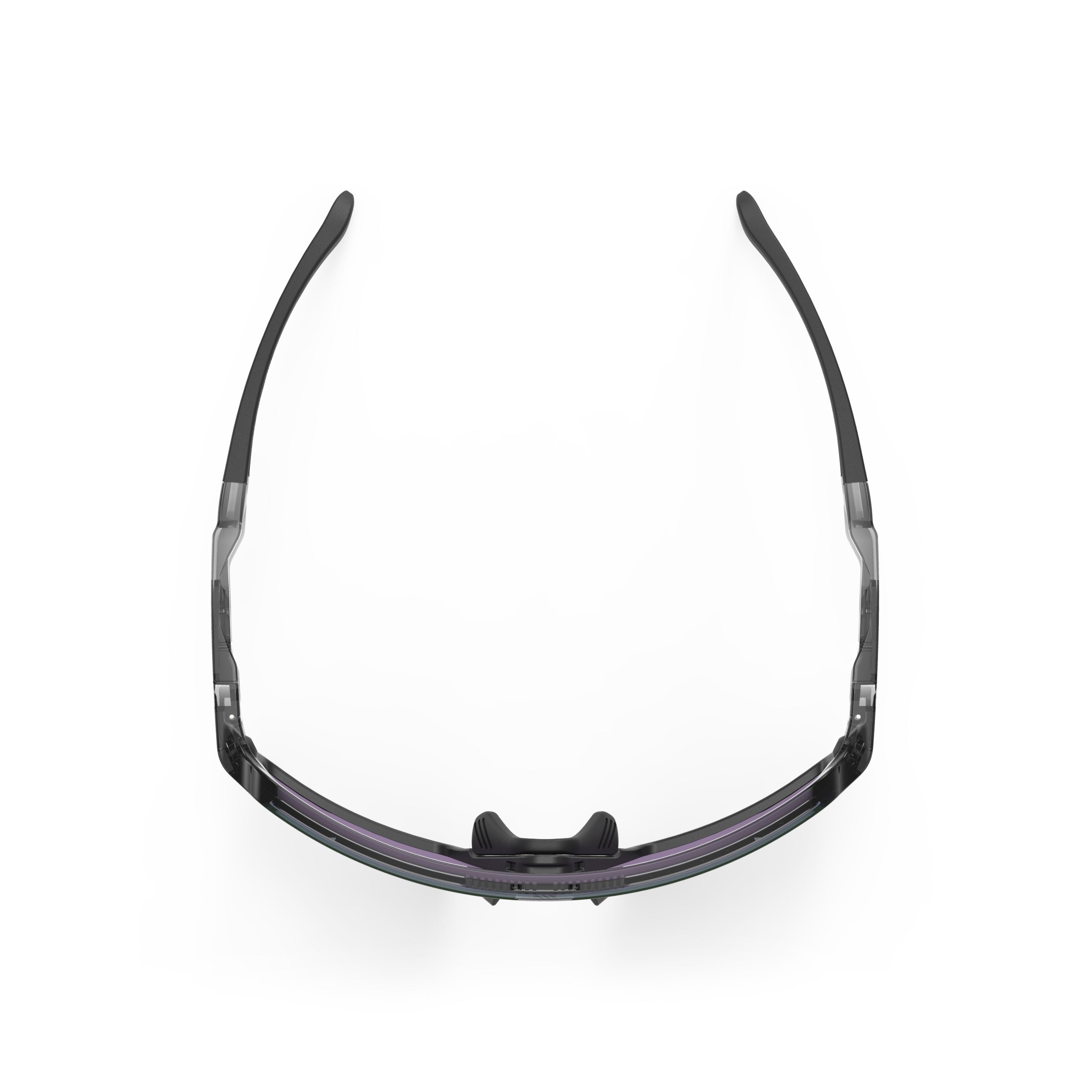 Rudy Project Kelion Crystal Ash mirrored multilaser green performance sunglasses – top view