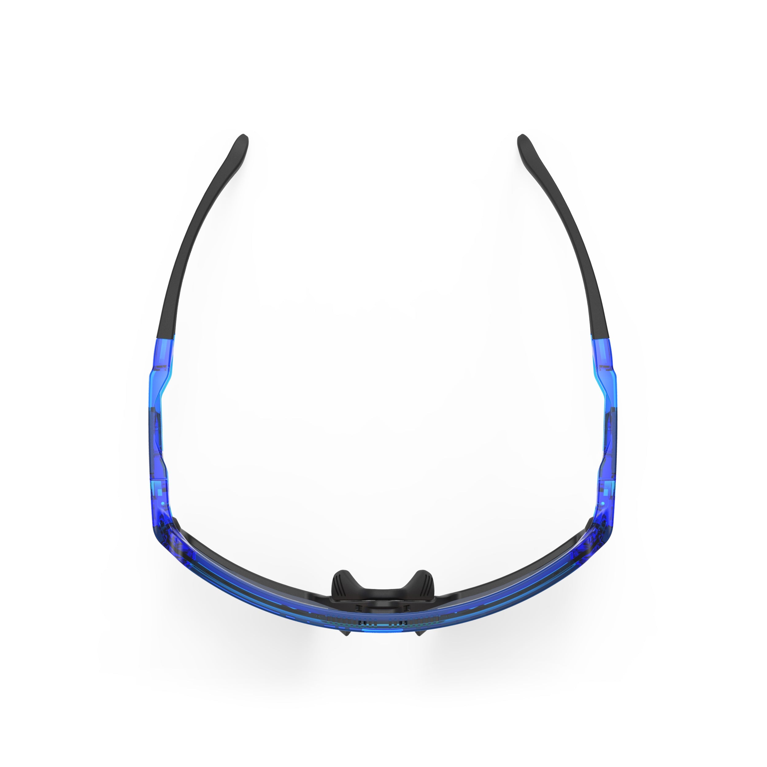 Rudy Project Kelion Crystal Blue mirrored multilaser yellow performance sunglasses – top view