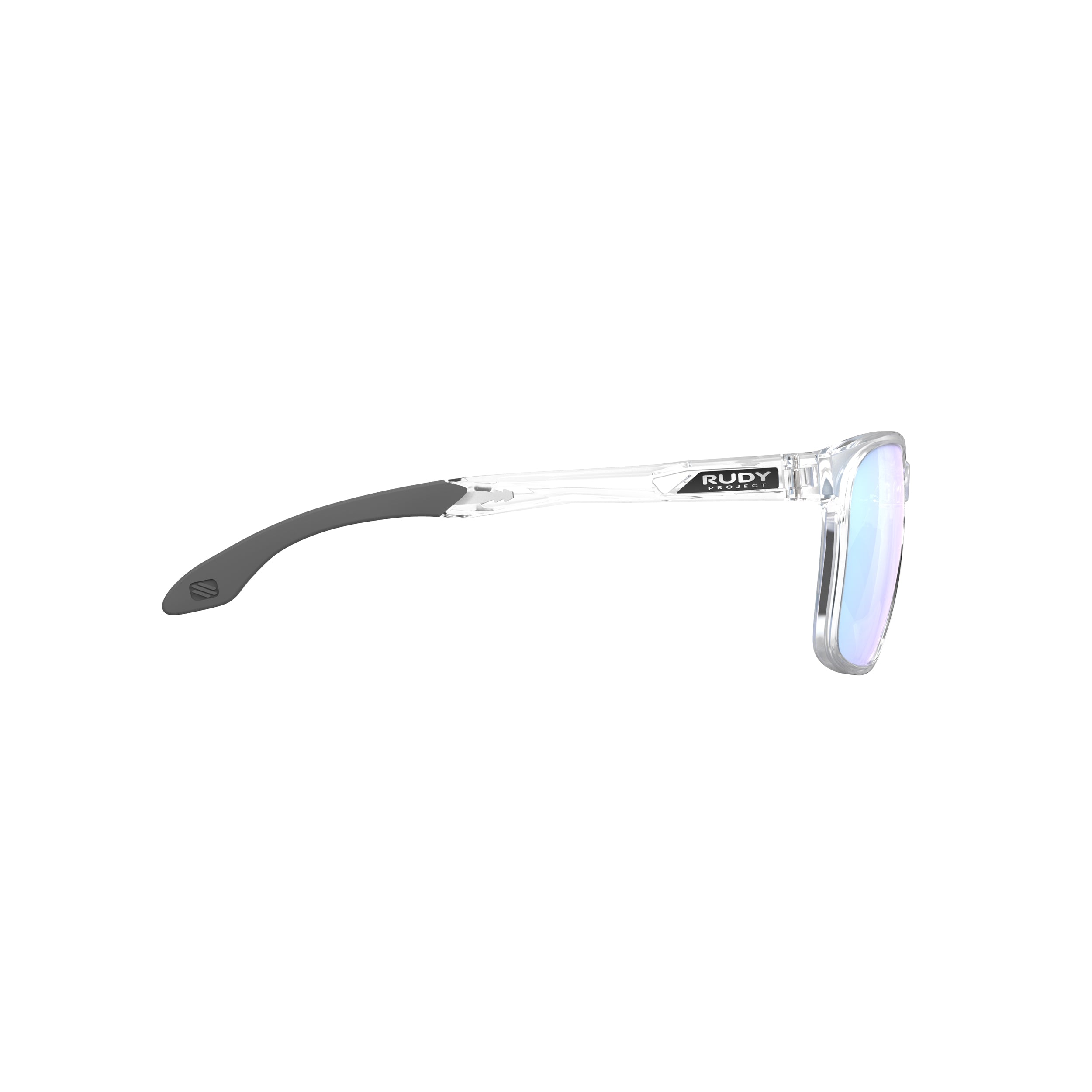 Rudy Project Lightflow A Crystal Gloss mirrored multilaser ice performance sunglasses – side view, opposite side