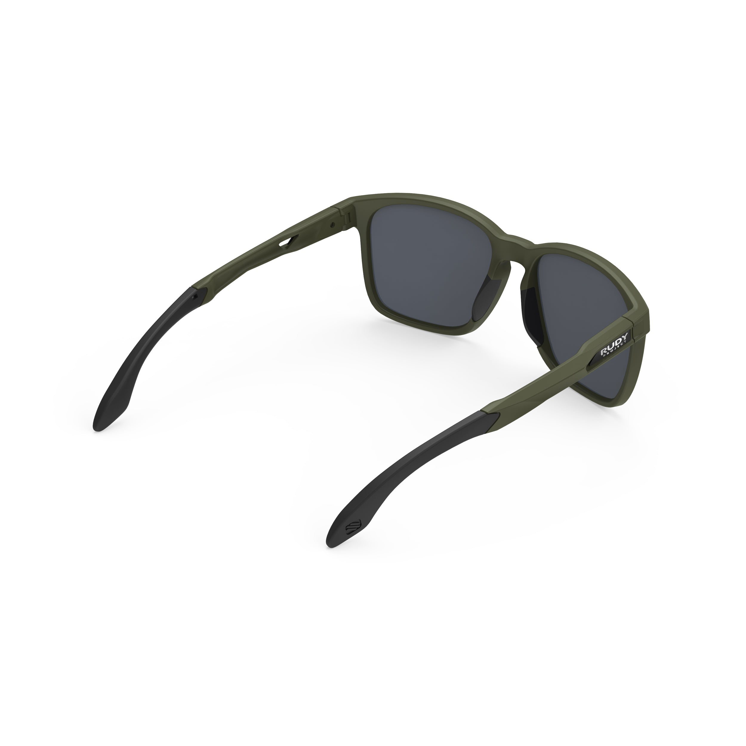 Rudy Project Lightflow A Olive Matte mirrored laser green performance sunglasses – rear view
