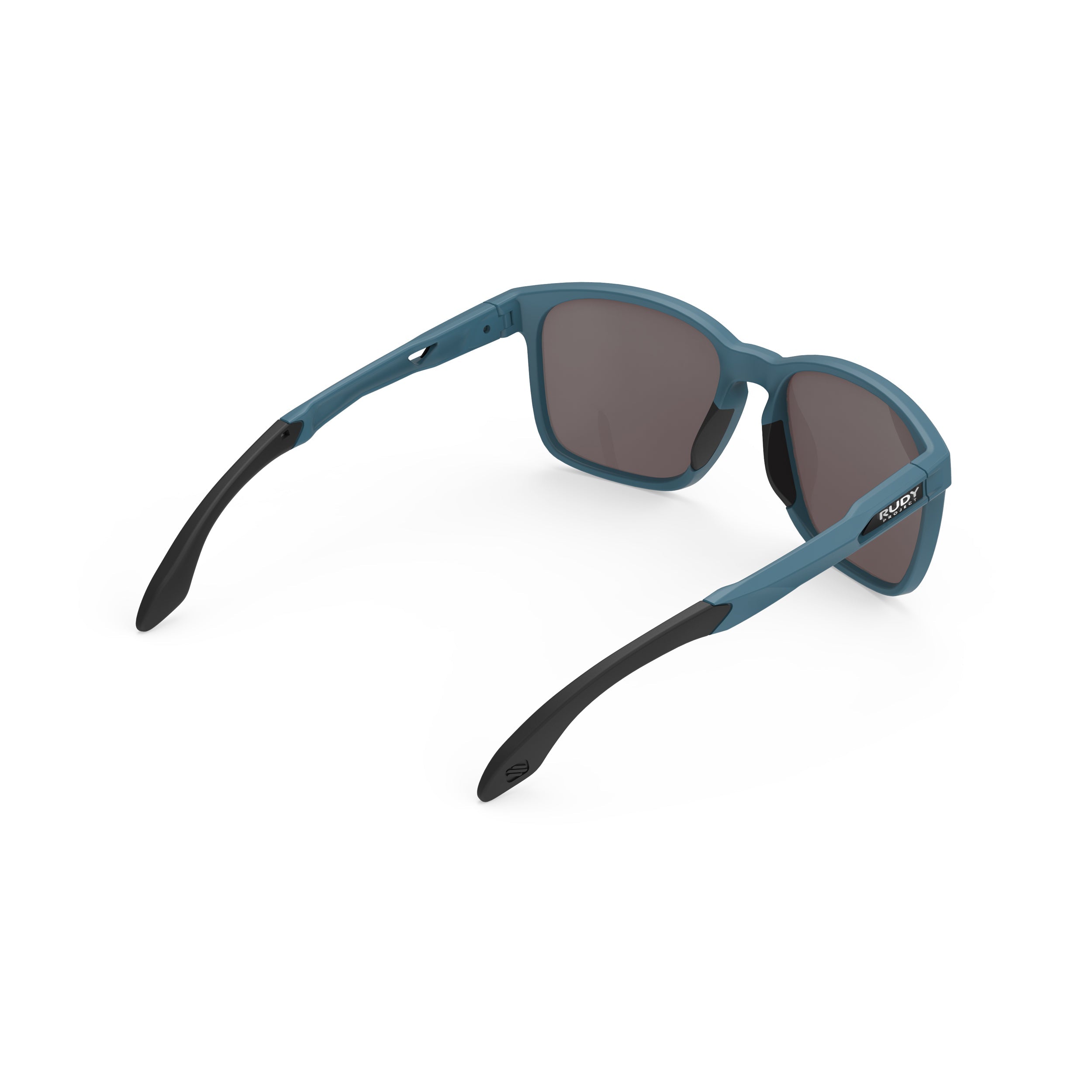 Rudy Project Lightflow A Teal Matte mirrored multilaser orange performance sunglasses – rear view