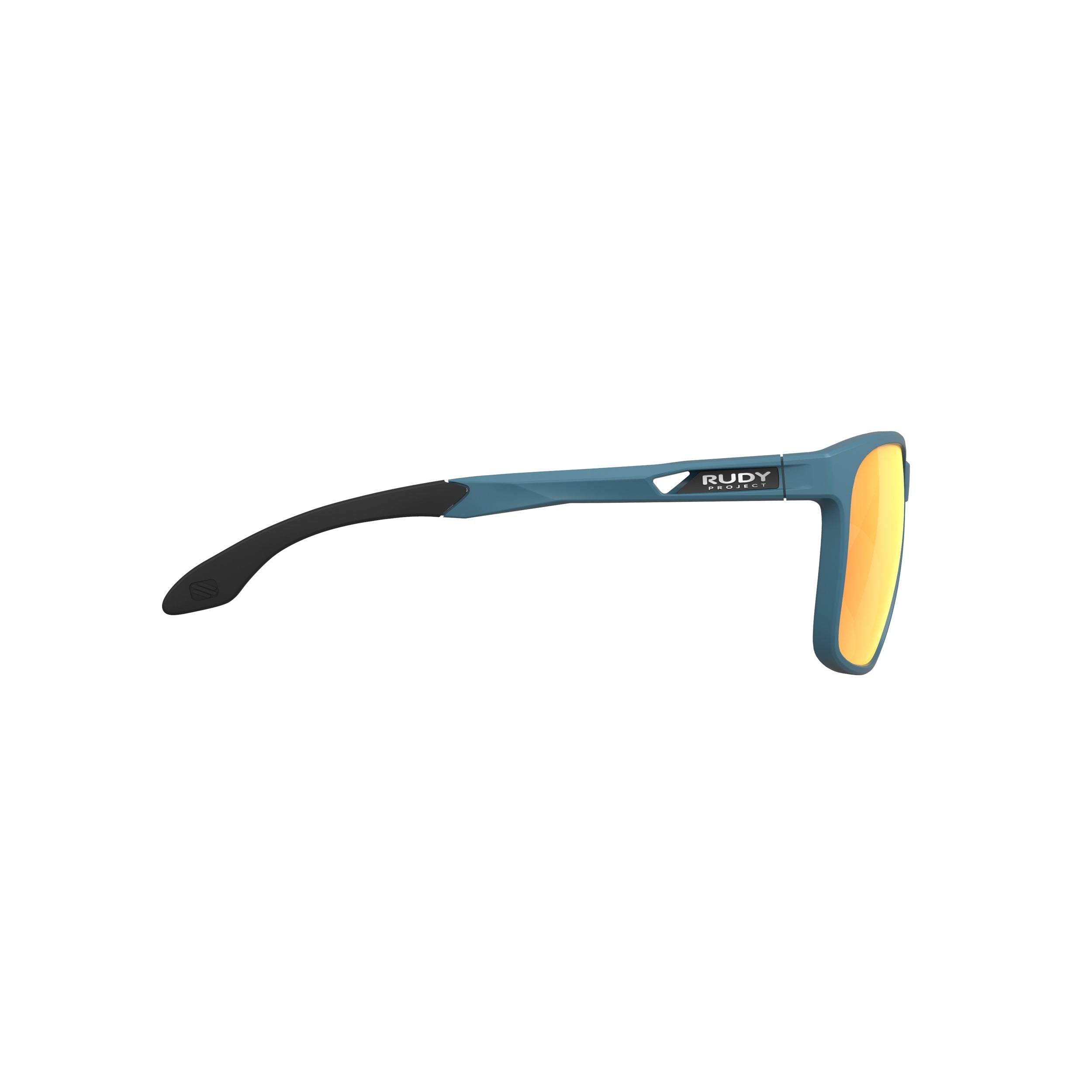 Rudy Project Lightflow A Teal Matte mirrored multilaser orange performance sunglasses – side view, opposite side