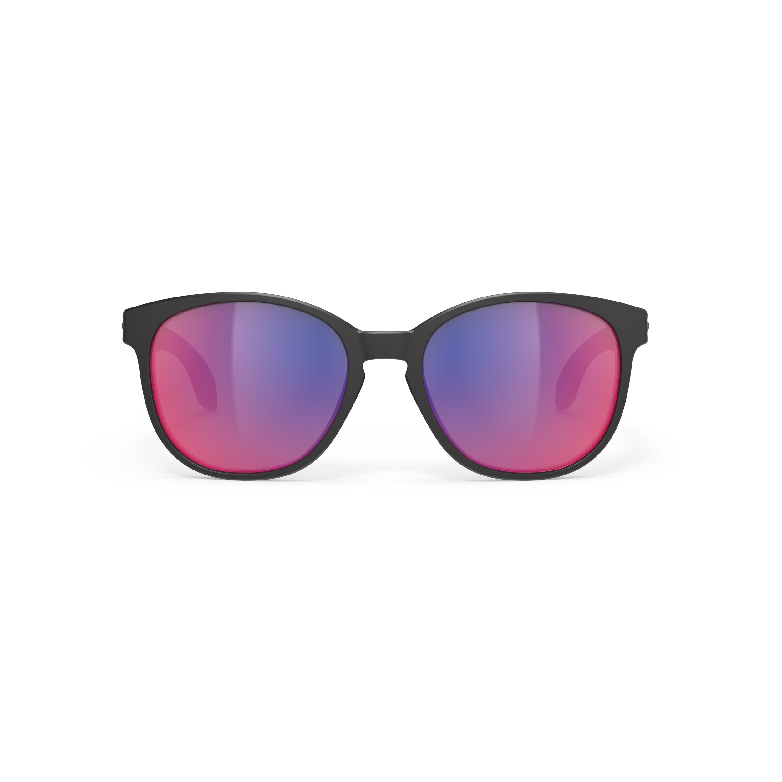 Rudy Project Lightflow B Black Matte polarized polar 3fx hdr multilaser red performance sunglasses – front view, alternate angle