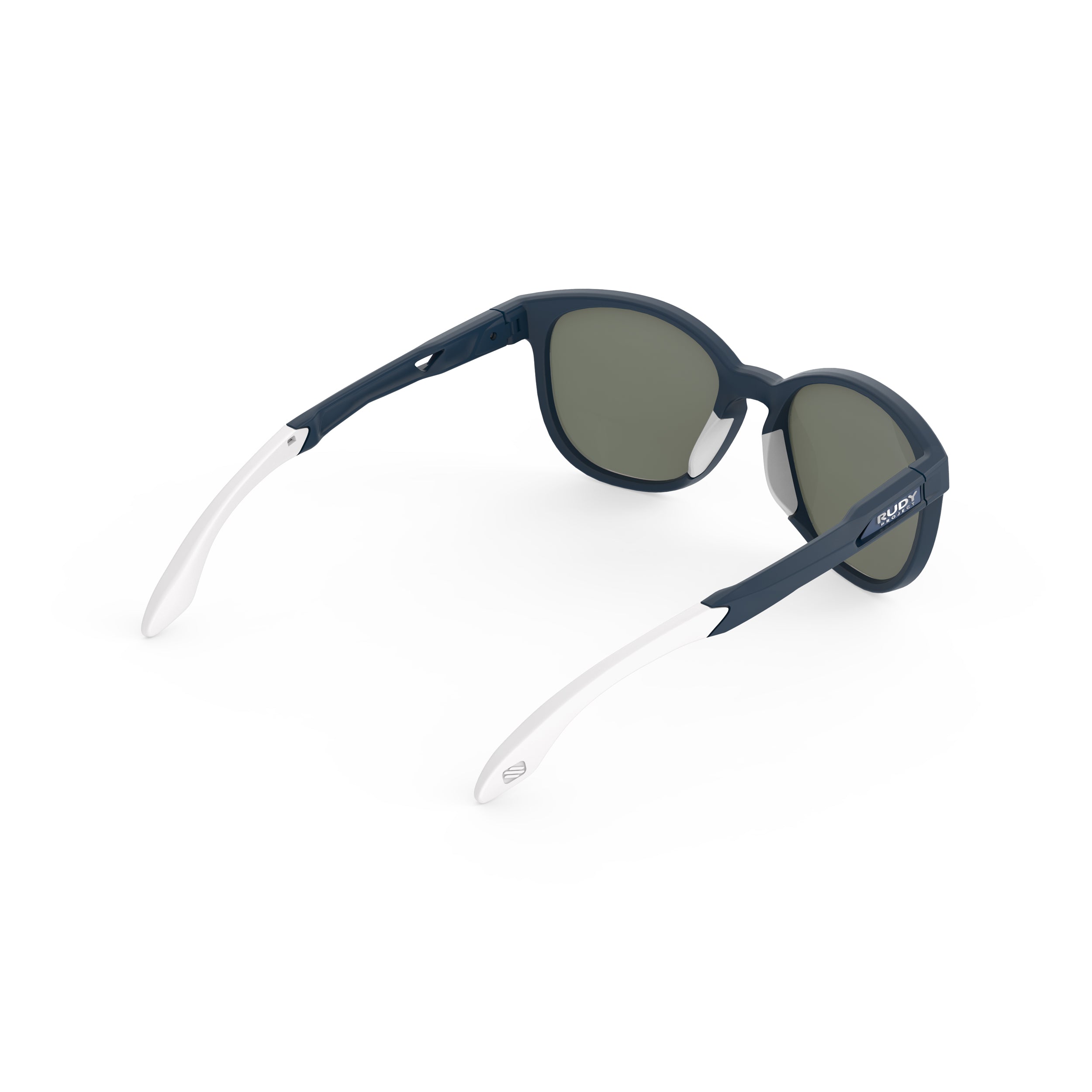 Rudy Project Lightflow B Blue Navy Matte mirrored multilaser rose performance sunglasses – rear view
