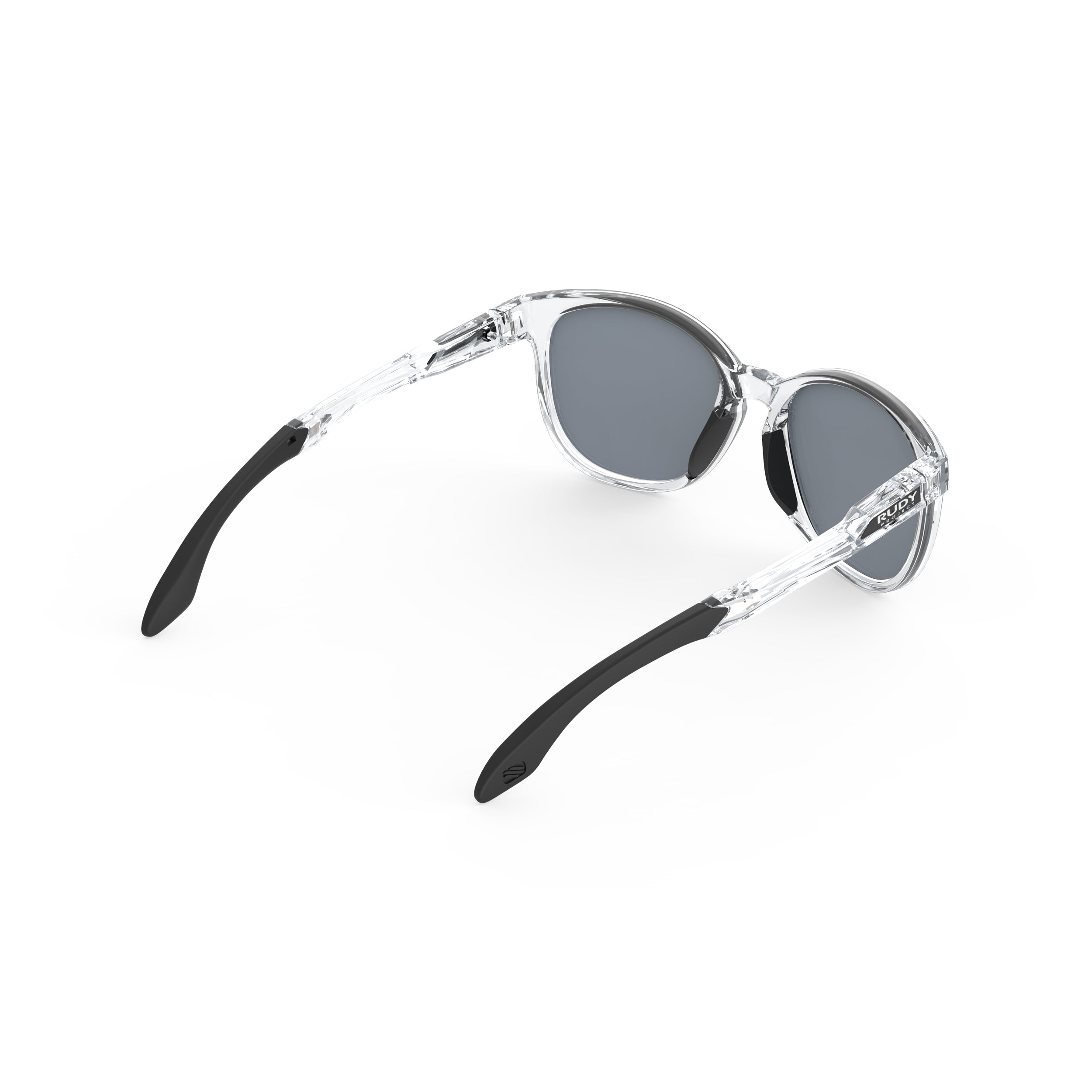 Rudy Project Lightflow B Crystal Gloss mirrored laser black performance sunglasses – rear view