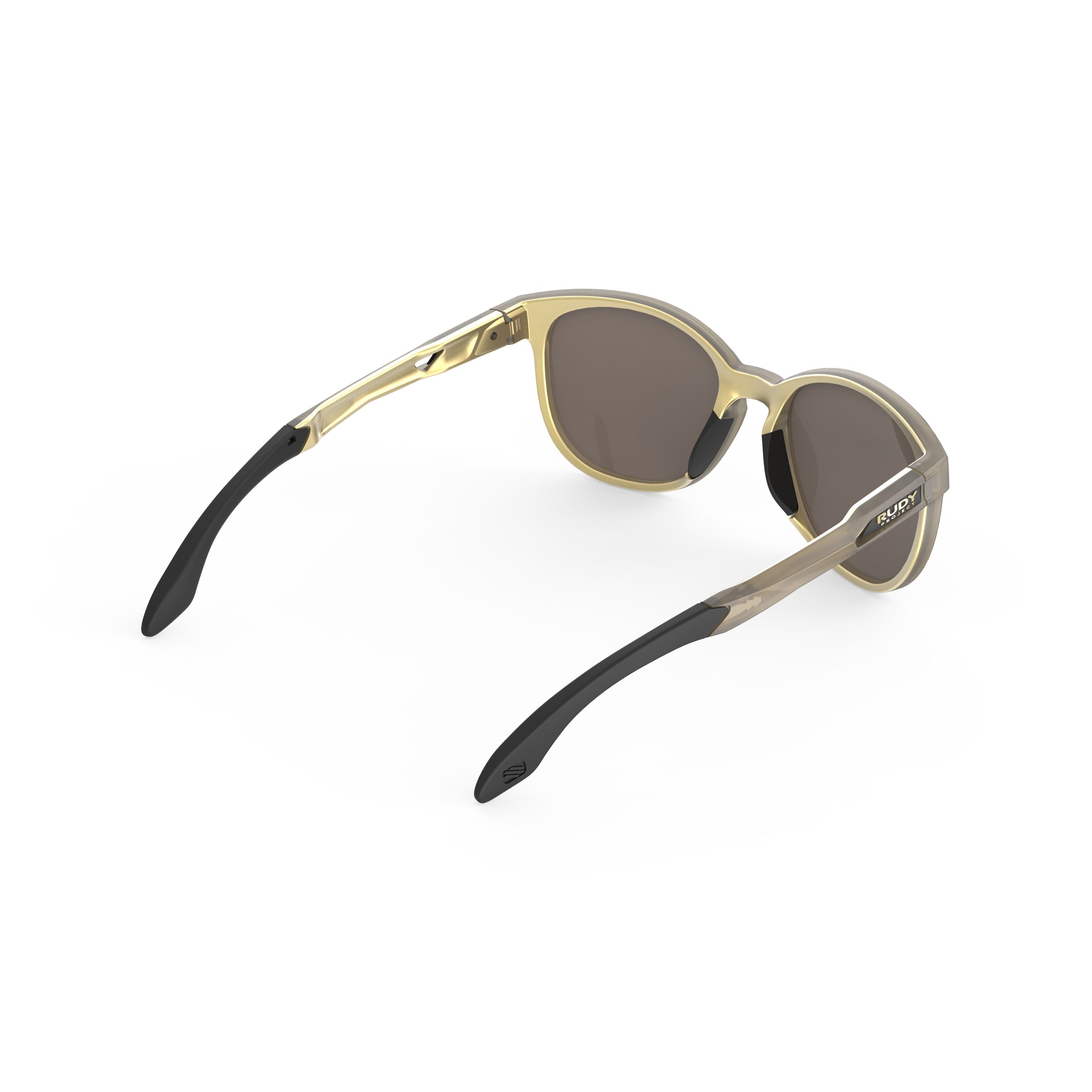 Rudy Project Lightflow B Ice Gold Matte mirrored multilaser gold performance sunglasses – rear view